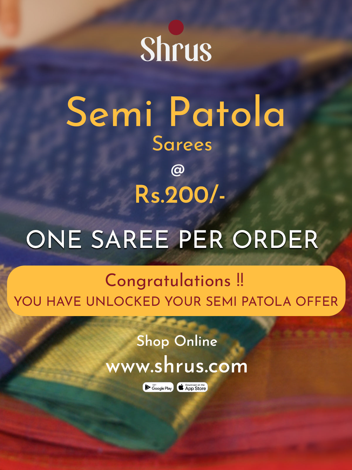 Semi Patola Coupon - Shop on Shrus.com