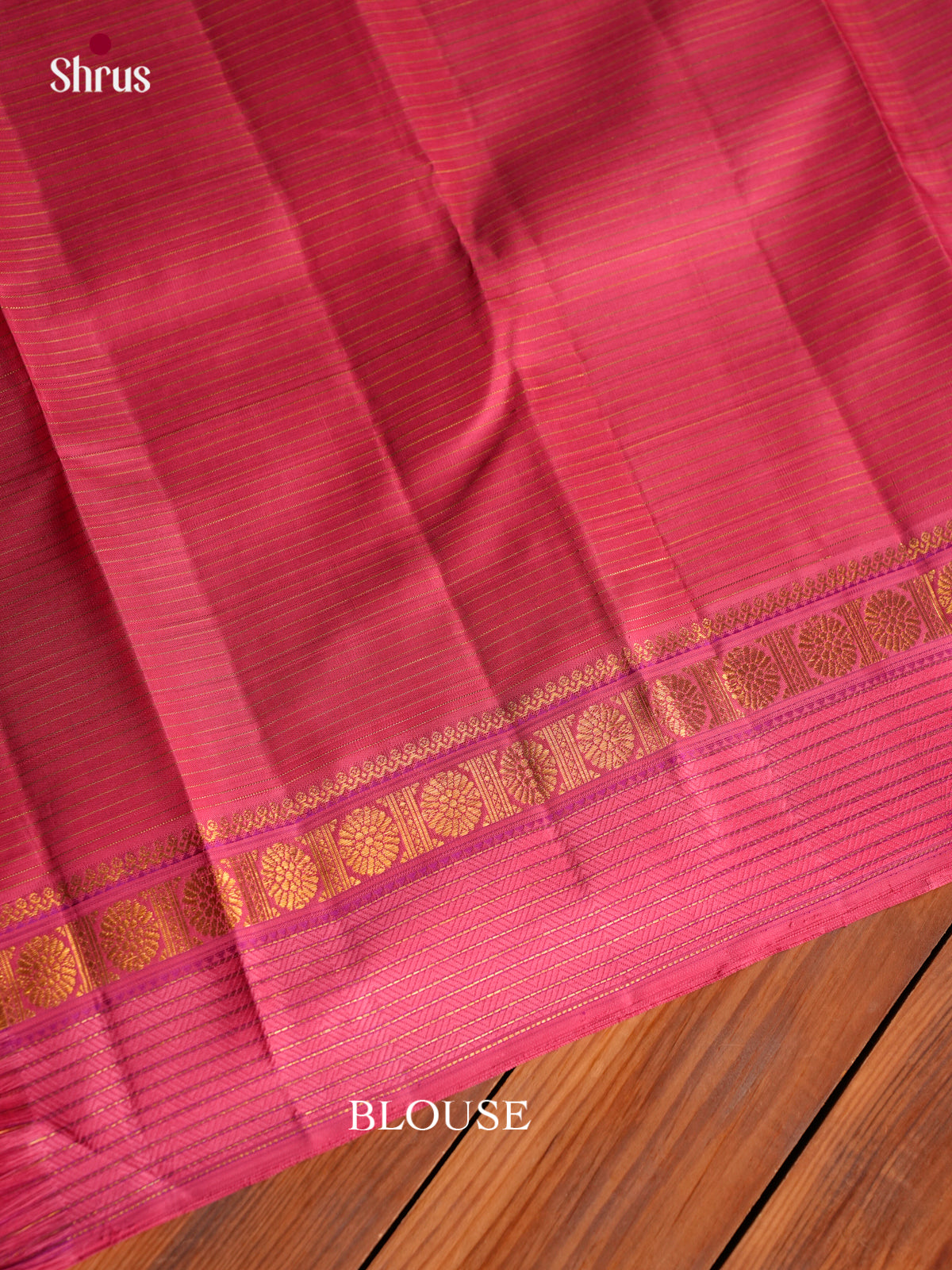 Serene Green Pattu Saree With Micro-checks | Pink Border With Zari Bands