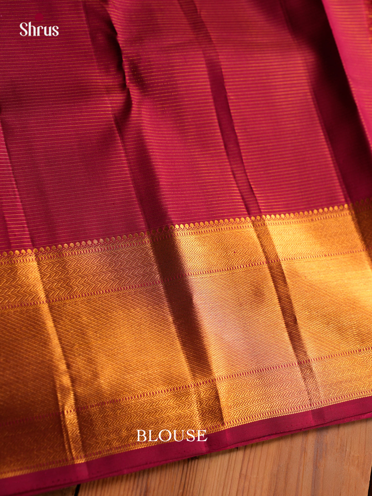 Sheeny Dark Red Pattu Saree With Fine Checks & Buttas | Self Broad Zari Border & Brocade Pallu