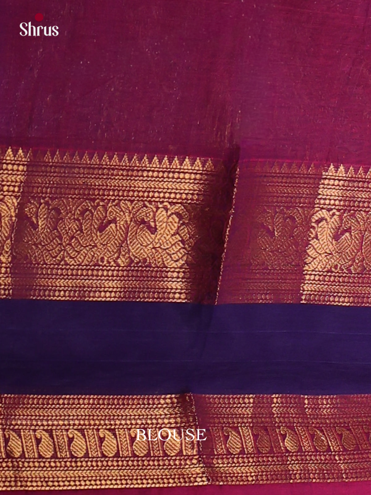Shimmery Purple Chettinad Cotton Sarees With Golden Stripes, Rettapet Zari Border & Pallu