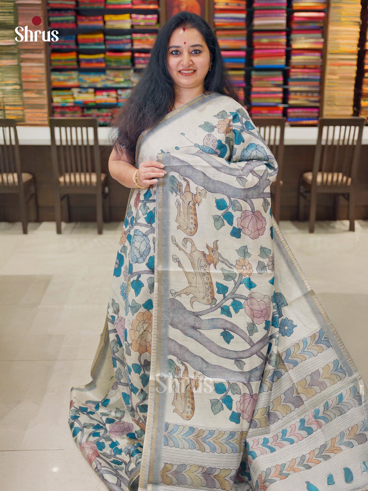 Chennur-Print Saree - EBS04619 - Shop on Shrus.com