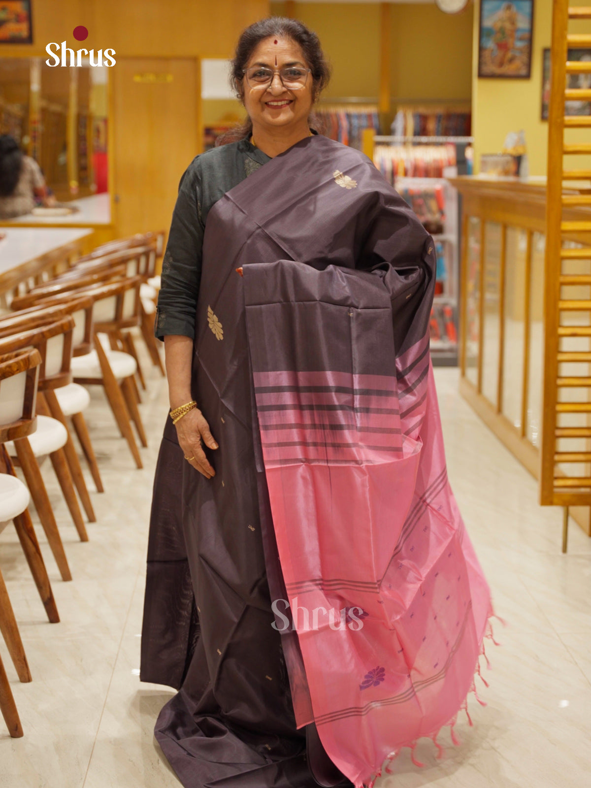 EAS23012 - Banana Pith without blouse - Saree - Shop on Shrus.com