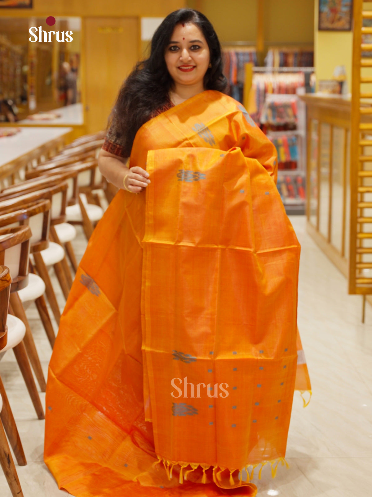 EAS23043 - Banana Pith without blouse - Saree - Shop on Shrus.com