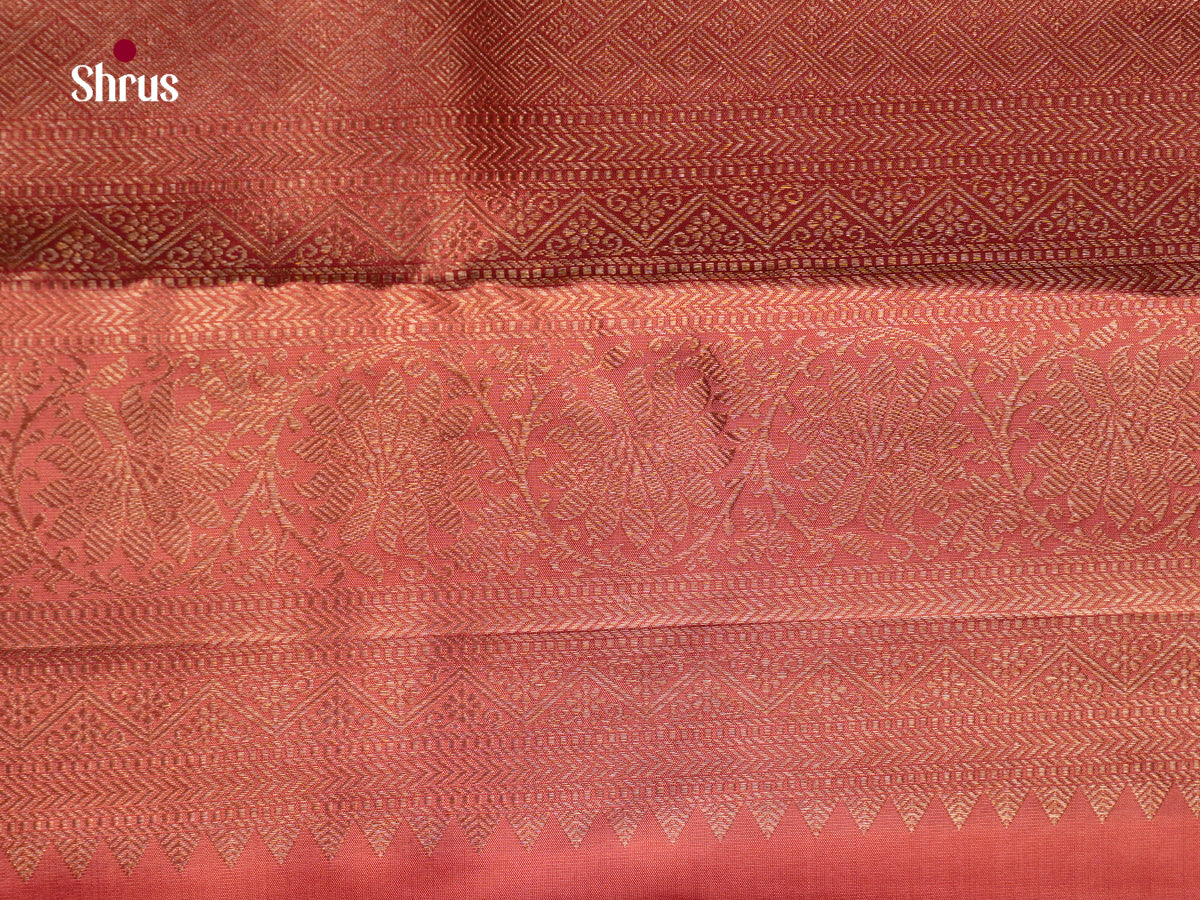 Stunning Peach & Pink Pattu Saree With Floral Brocade | Peach Zari Border & Brocade Pallu