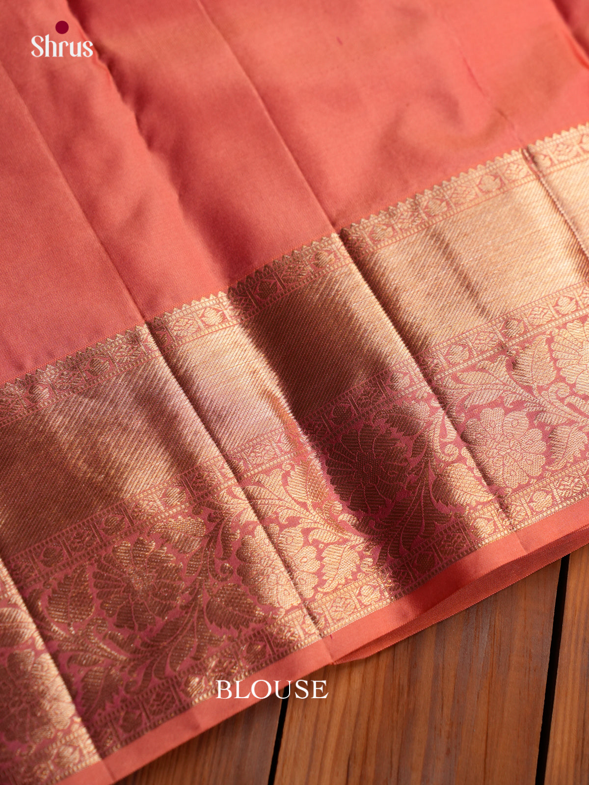 Stunning Peach & Pink Silk Saree With Floral Brocade | Peach Zari Border & Brocade Pallu