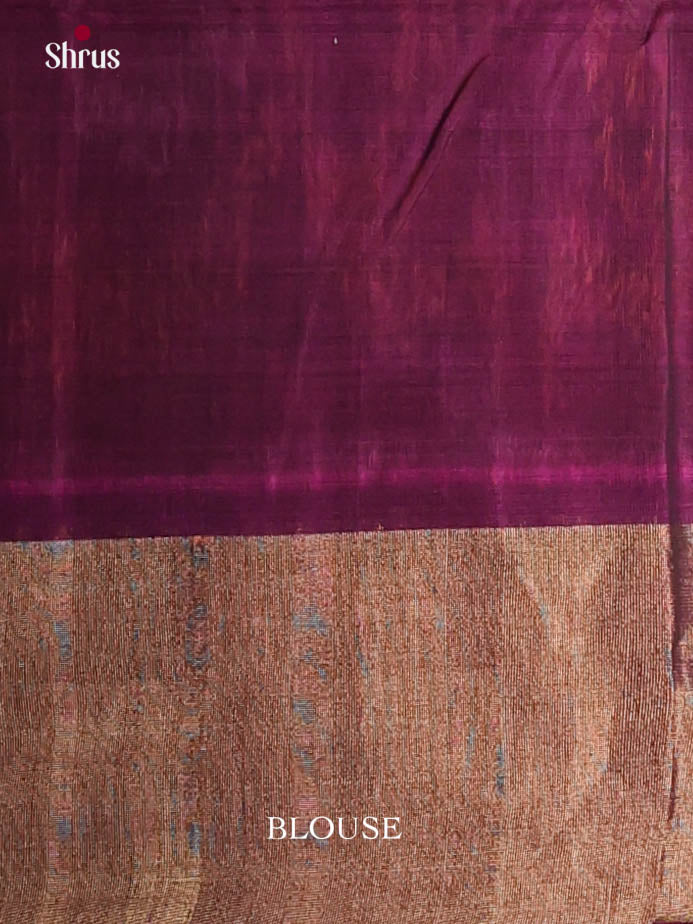 Buy Pretty Teal Blue  Pochampally Cotton Silk Saree With Ikat Motifs, Magenta Border & Pallu