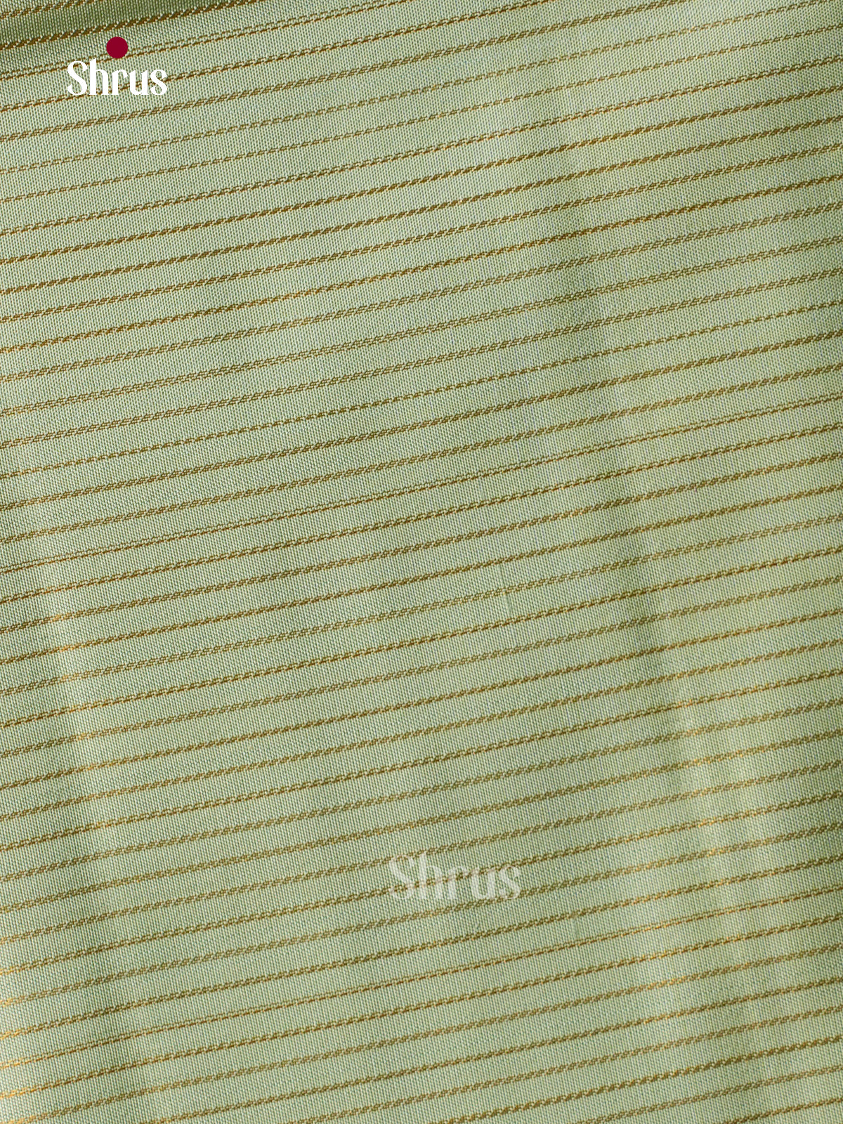 Timeless Pastel Green Kanchipuram Pattu Saree With Gold Stripes | Purple Border With Zari Bands
