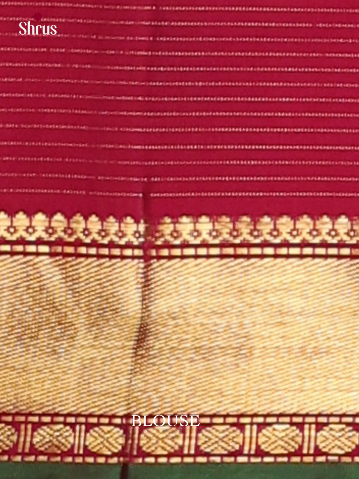 Traditional Deep Red Pattu Saree with Fine Horizontal Lines | Self Pallu With Parallel Zari Bands