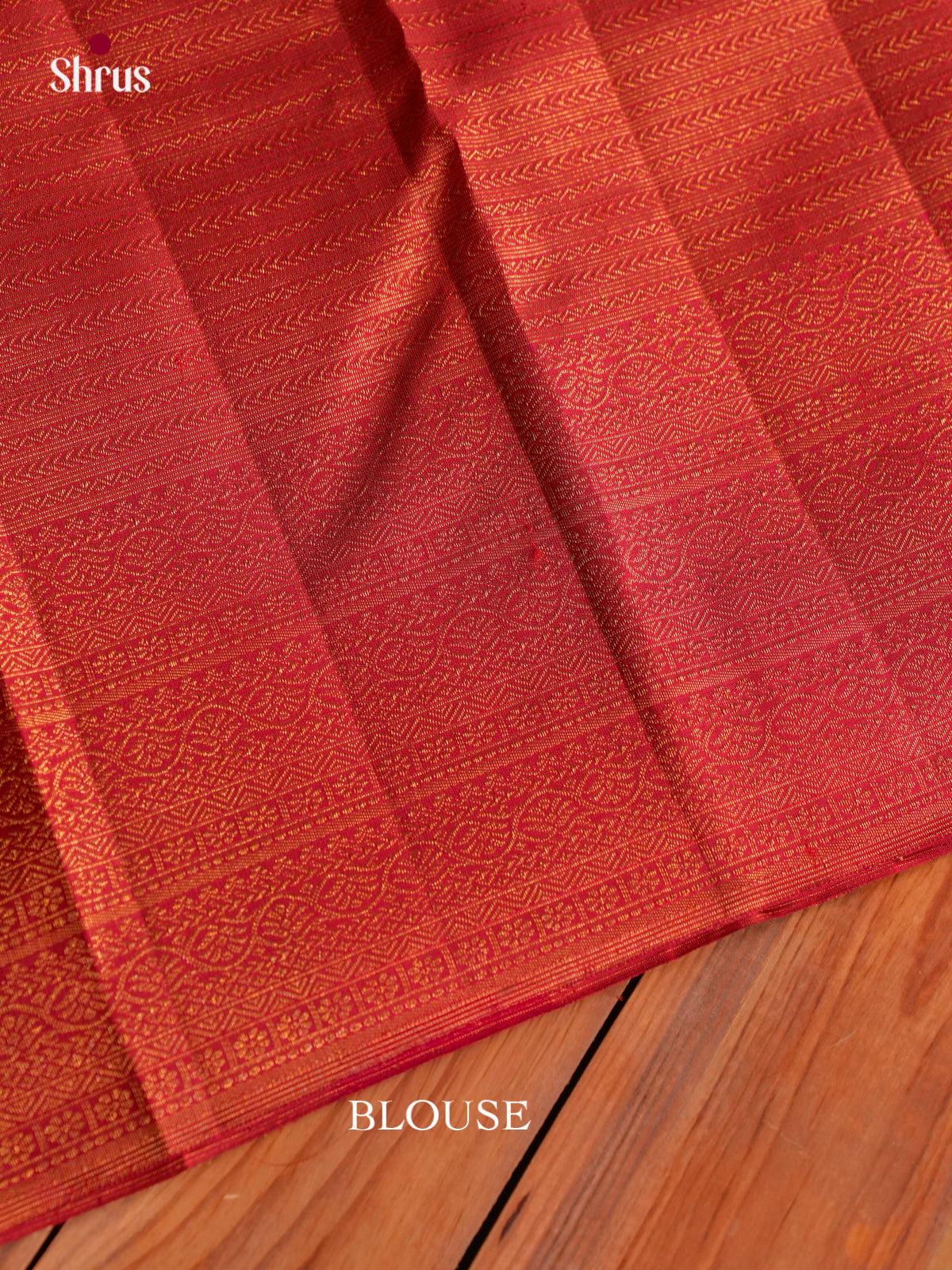 Traditional Red Kanchipuram Pattu Saree With Zari checks & woven Motifs | Self Zari Border & Pallu