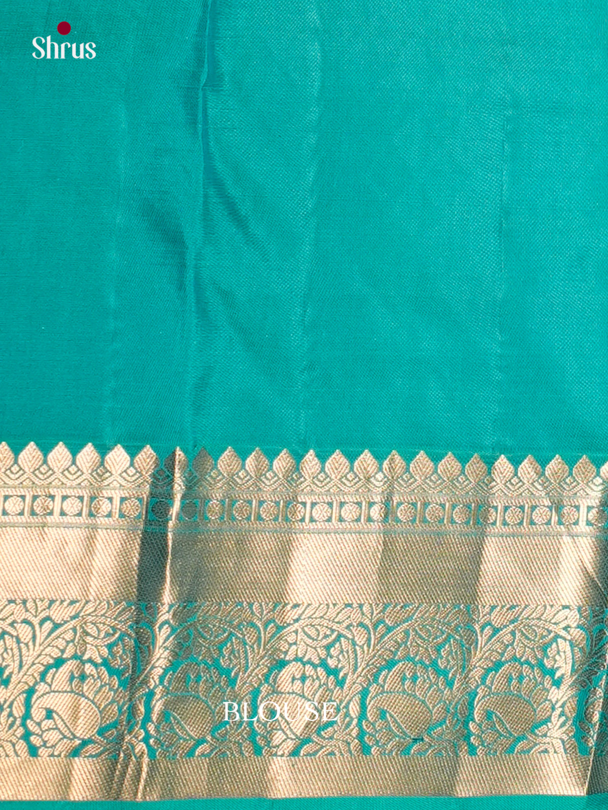Buy Captivating Turquoise Blue Kanchipuram Sarees with Small Buttas & Traditional Zari Border