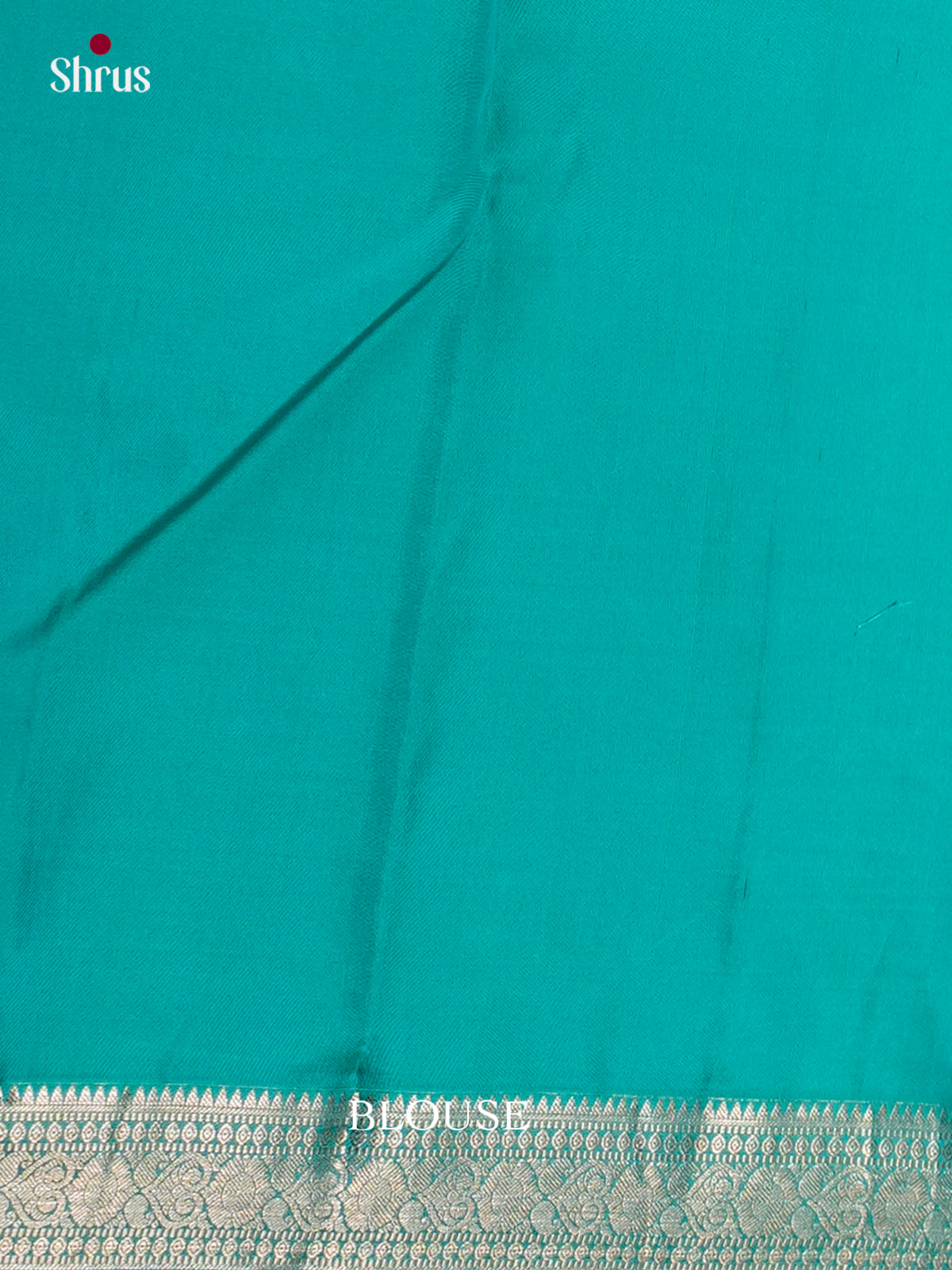 Buy Beautiful Turquoise Kanjivaram Saree With Silver Manga Motifs, Zari Border & Brocade Pallu