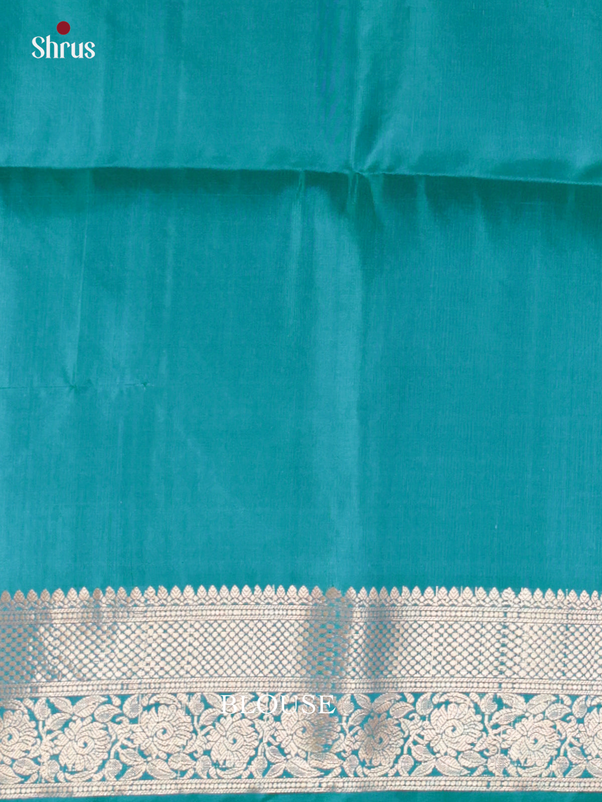 Buy Vivid Turquoise Silk Saree With Silver Leaf Motifs & Zari Woven Border And Brocade Pallu