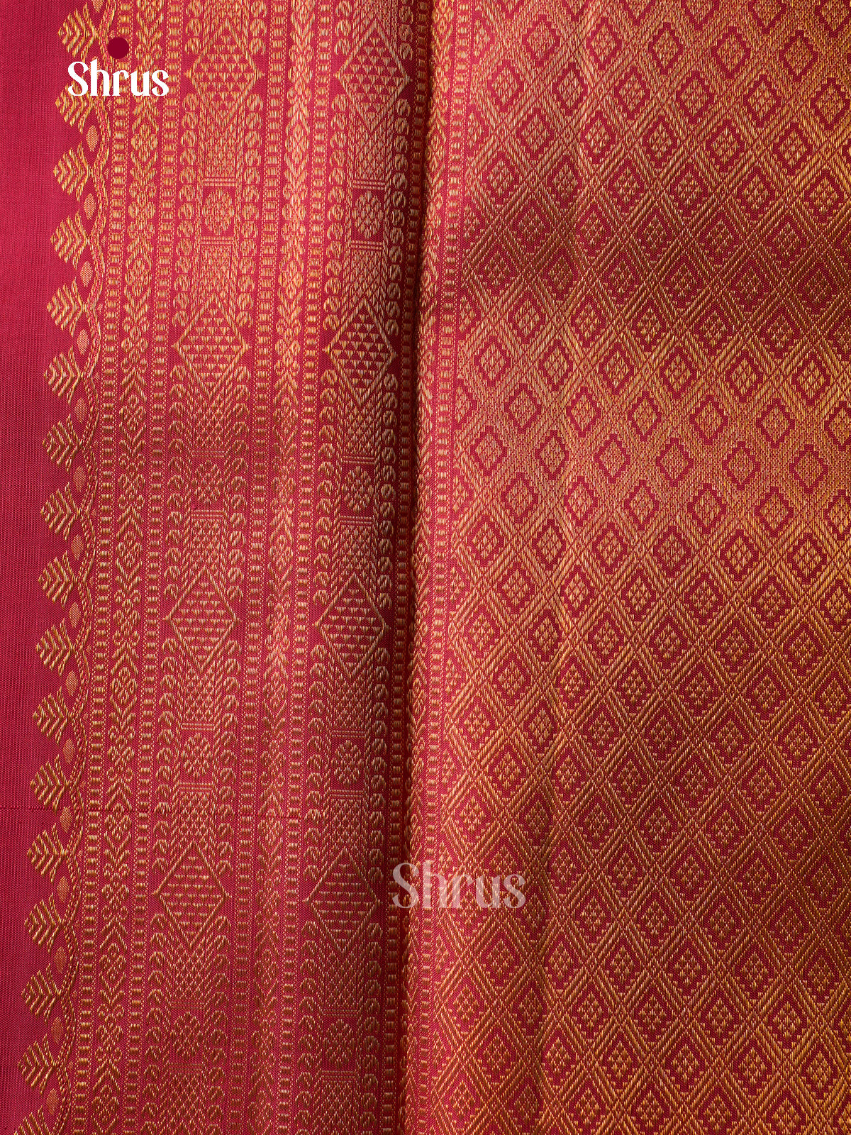 Unique Mango Yellow Kanchipuram Pattu Sarees With Gold Vines, Floral Roundels & Magenta Diamond Lattice Border