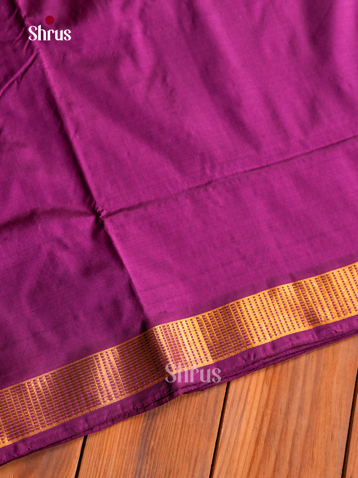 Vibrant Magenta 9Yards Kanchipuram Sarees With Plain Body | Self Kaddi Zari & Chit Pallu