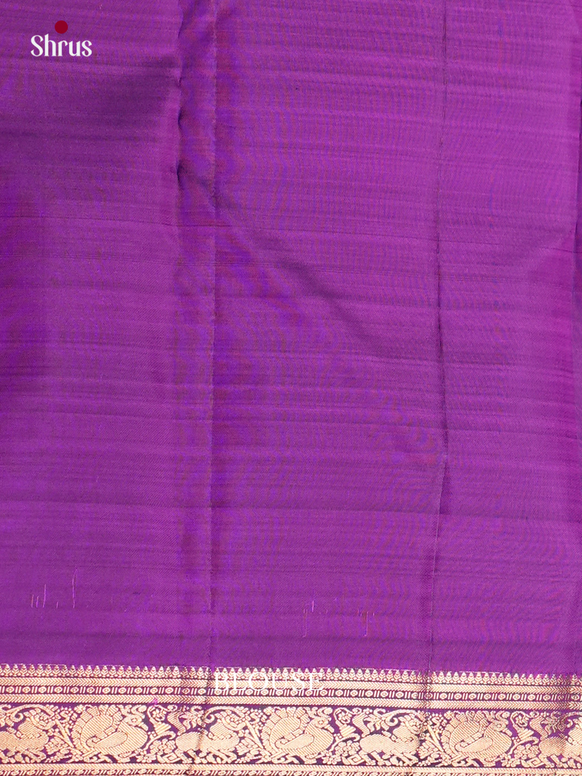 Buy Beautiful Violet Kanjivaram Saree with Gold Buttas, Zari Border & Brocade Pallu