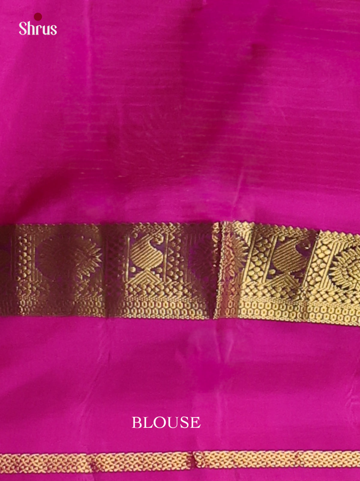 Vivid Orangish Red Pattu Saree With Self Stripes | Magenta Zari Border & Chit Pallu