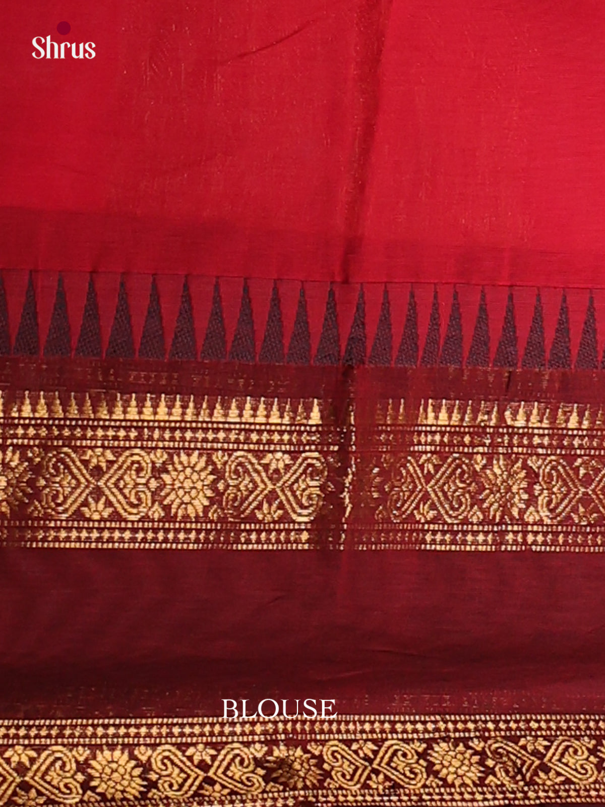 Vivid Reddish Pink Chettinad Cotton Sarees With Small Buttas & Maroon Rettapet Temple Zari Border