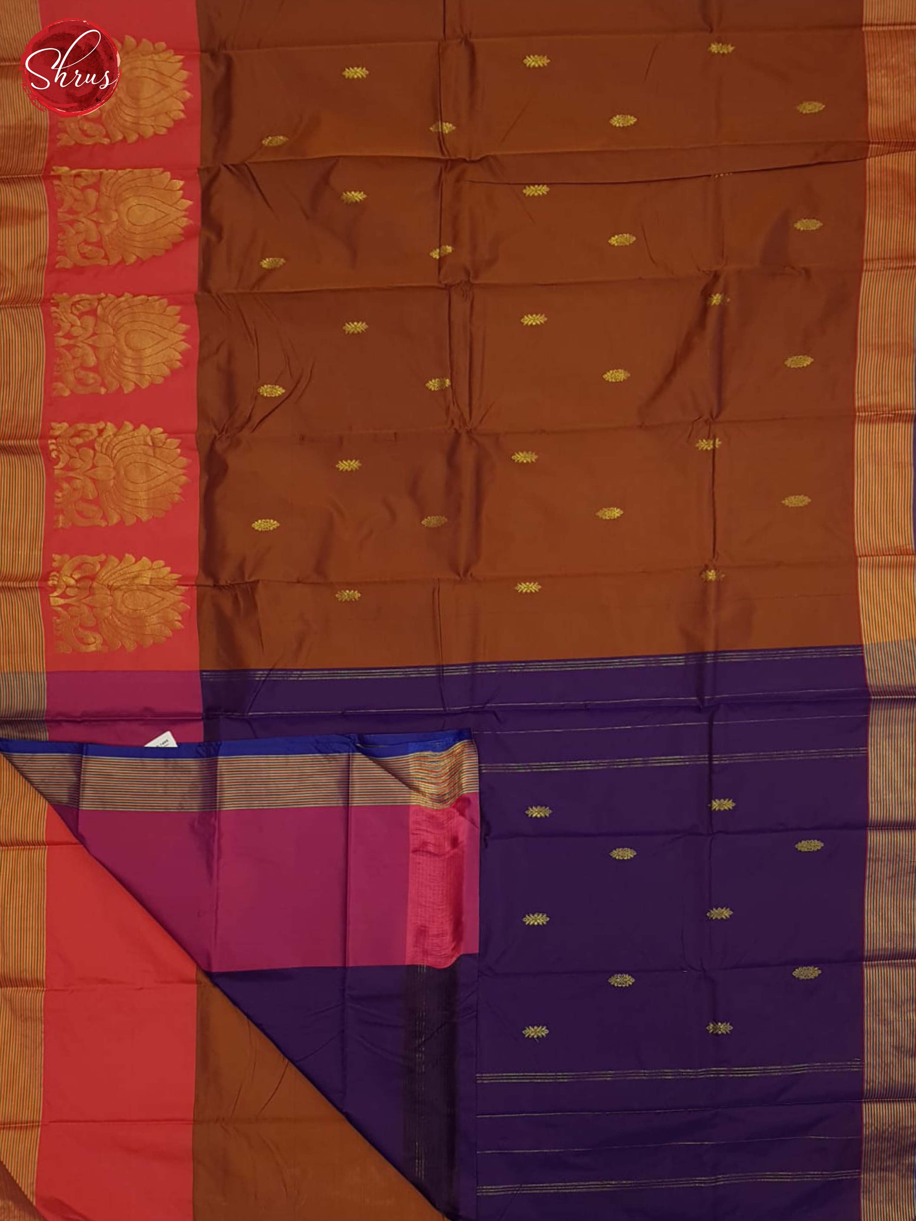 Honey And Purple-Semi soft silk saree - Shop on ShrusEternity.com