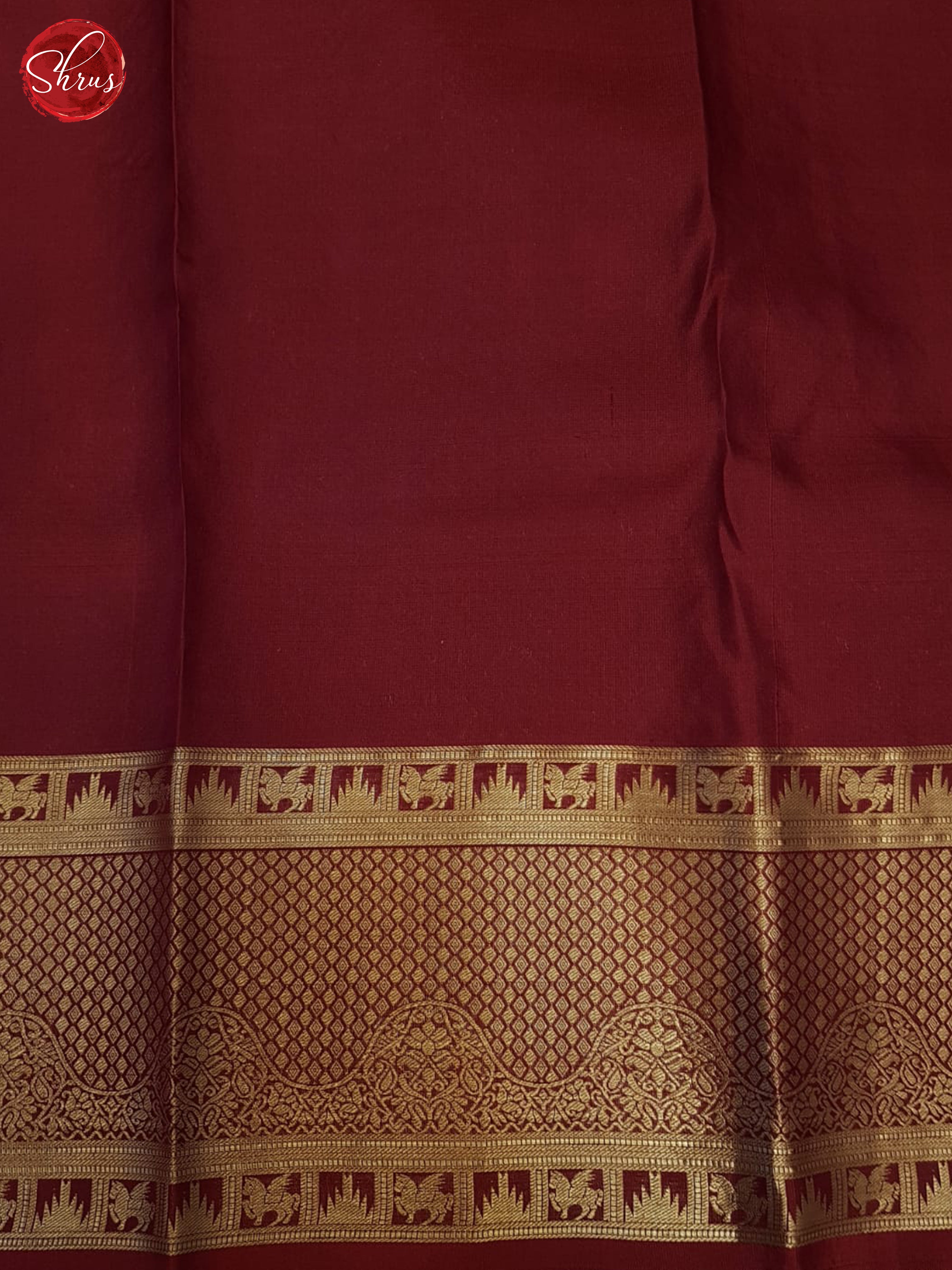 Reddish Maroon(Single tone) - Kanchipuram silk - Shop on ShrusEternity.com