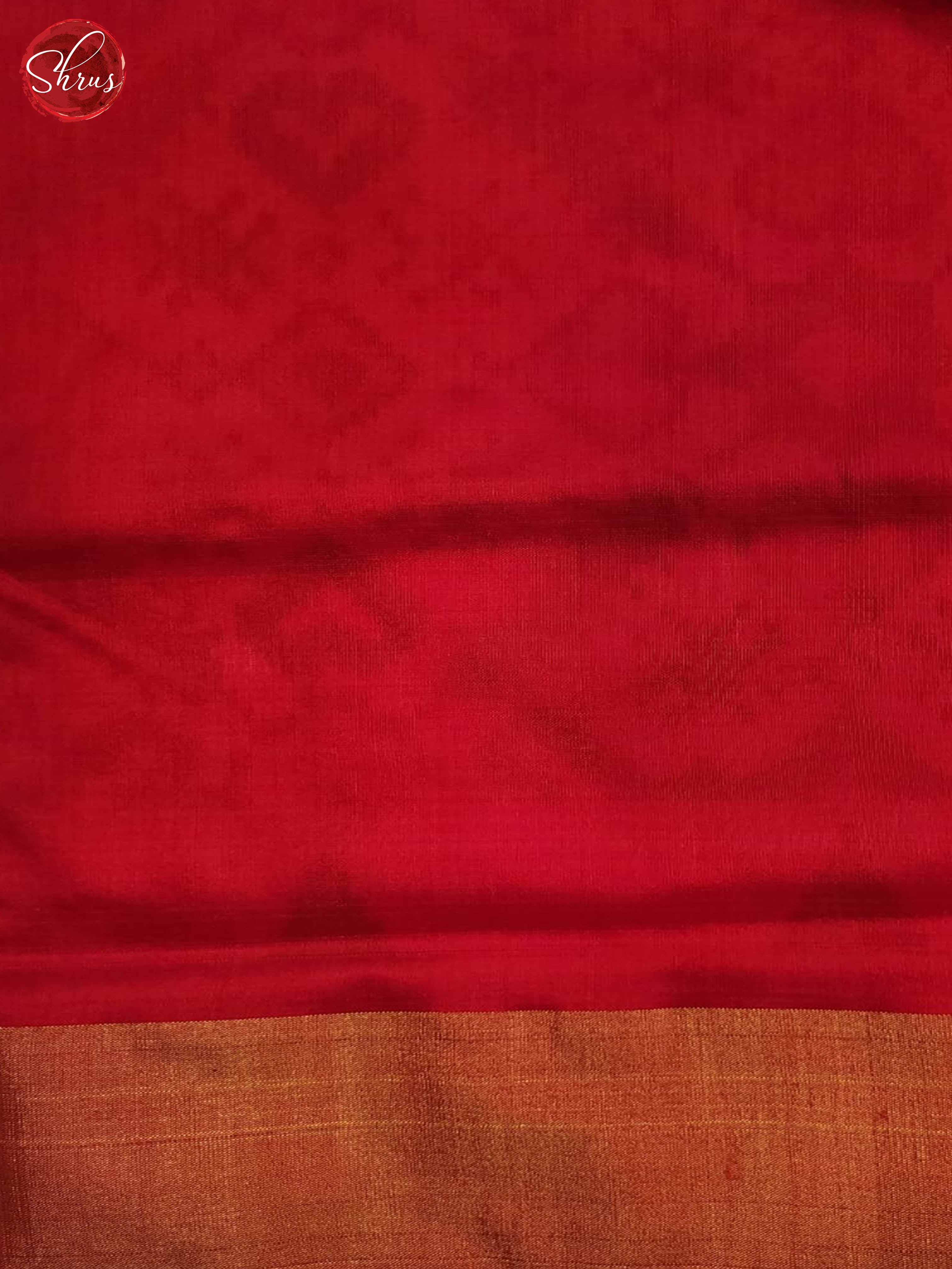 cream and red- Ikkat Silk saree - Shop on ShrusEternity.com