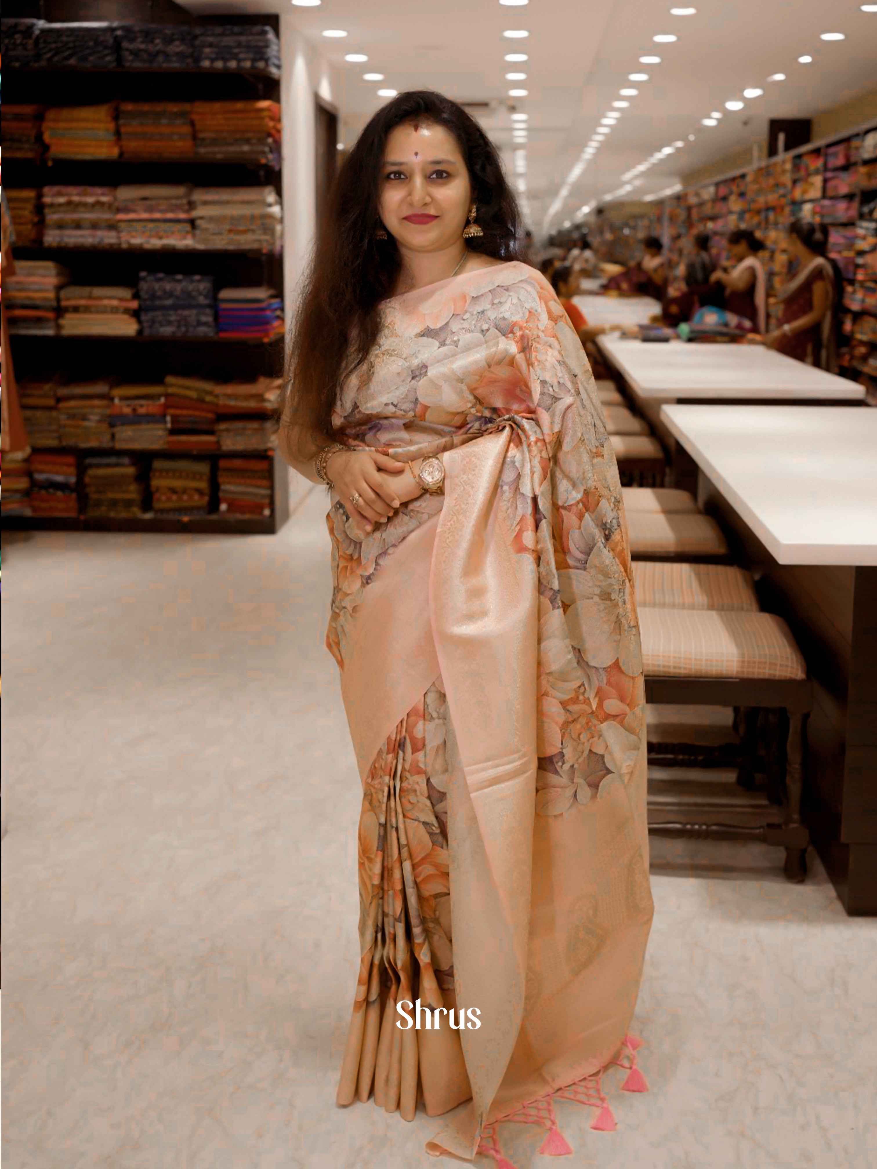 Dusty Pink - Semi Georgette Saree