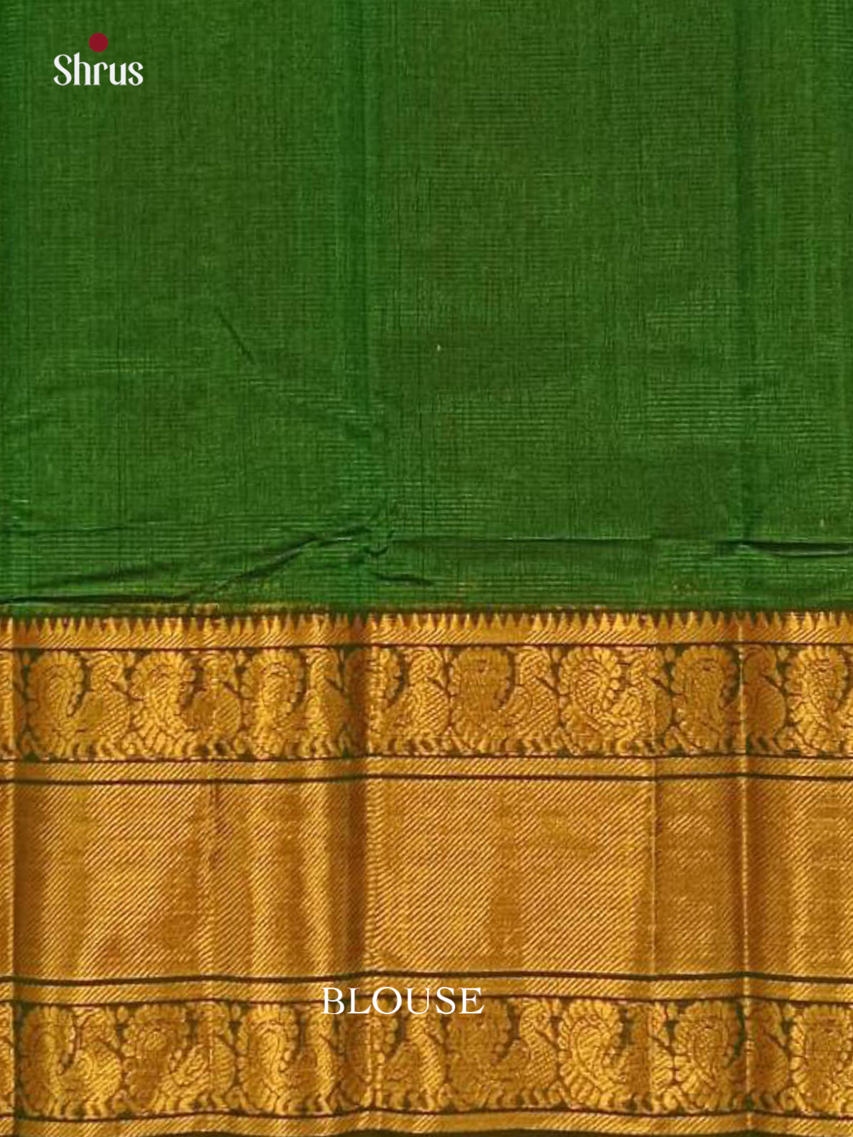 Green(Single Tone) - Mangalagiri silkcotton Saree - Shop on Shrus.com