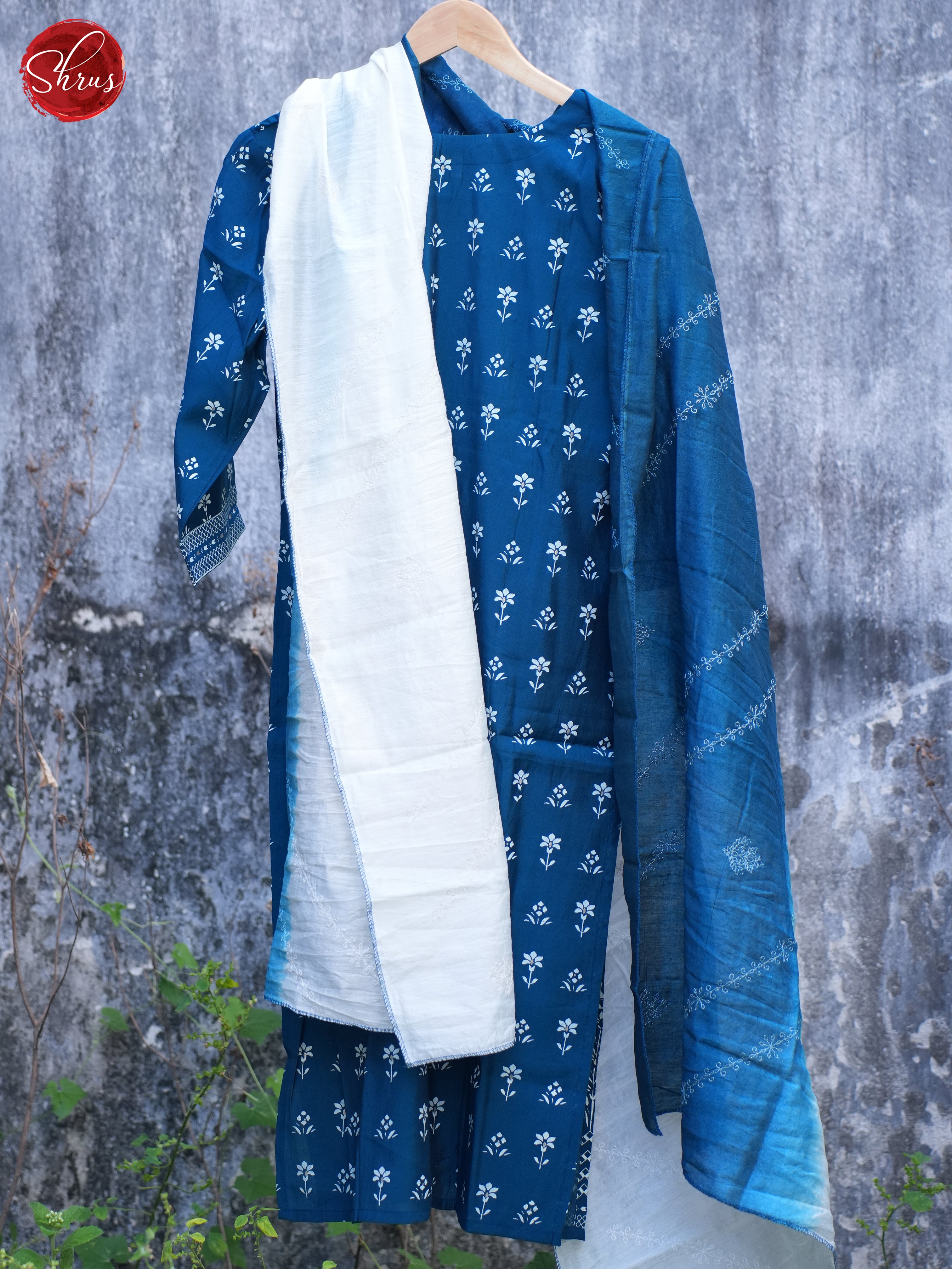 Blue - 3pc Readymade Salwar - Shop on ShrusEternity.com