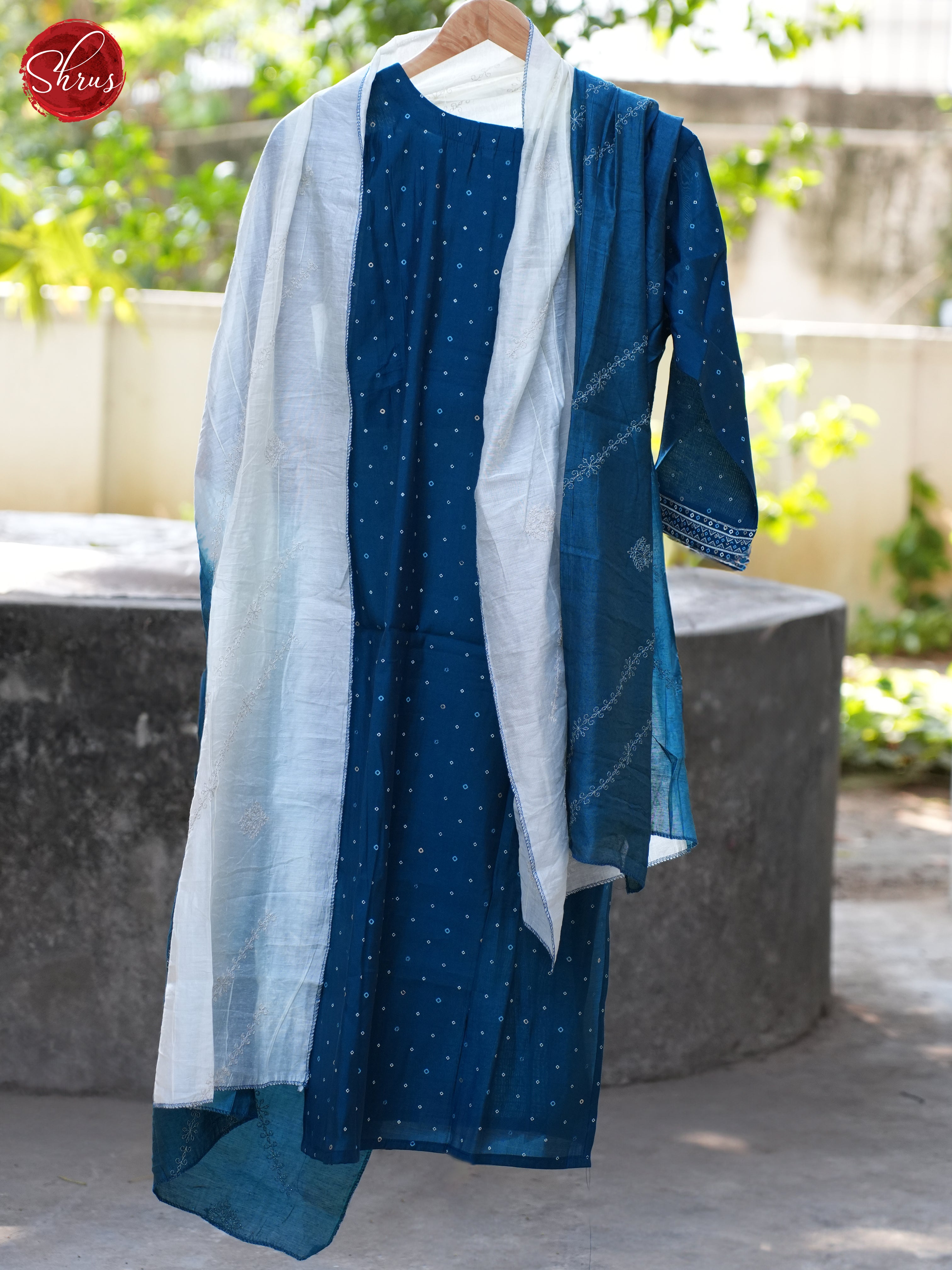 Blue- Embroidered 3pc  Readymade Salwar - Shop on ShrusEternity.com