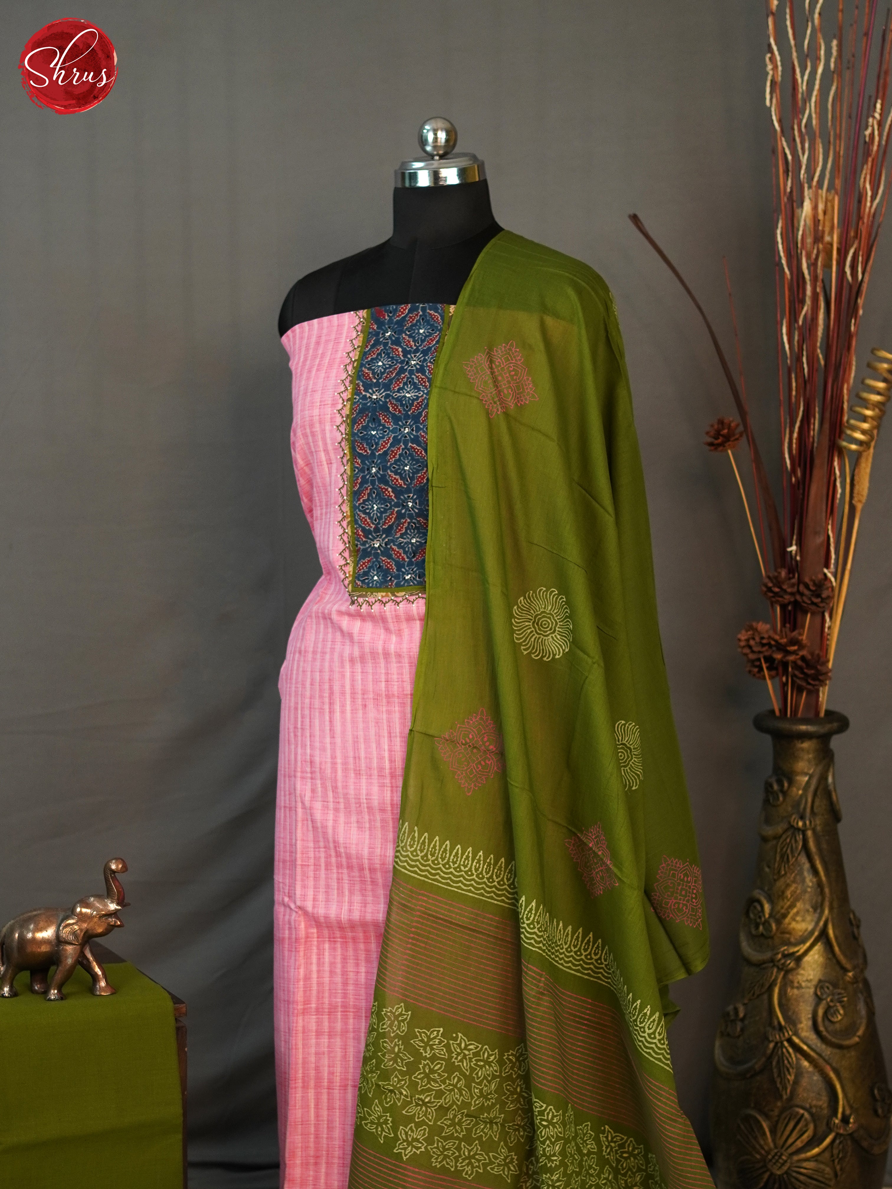 pink & Green - Cotton salwar - Shop on ShrusEternity.com