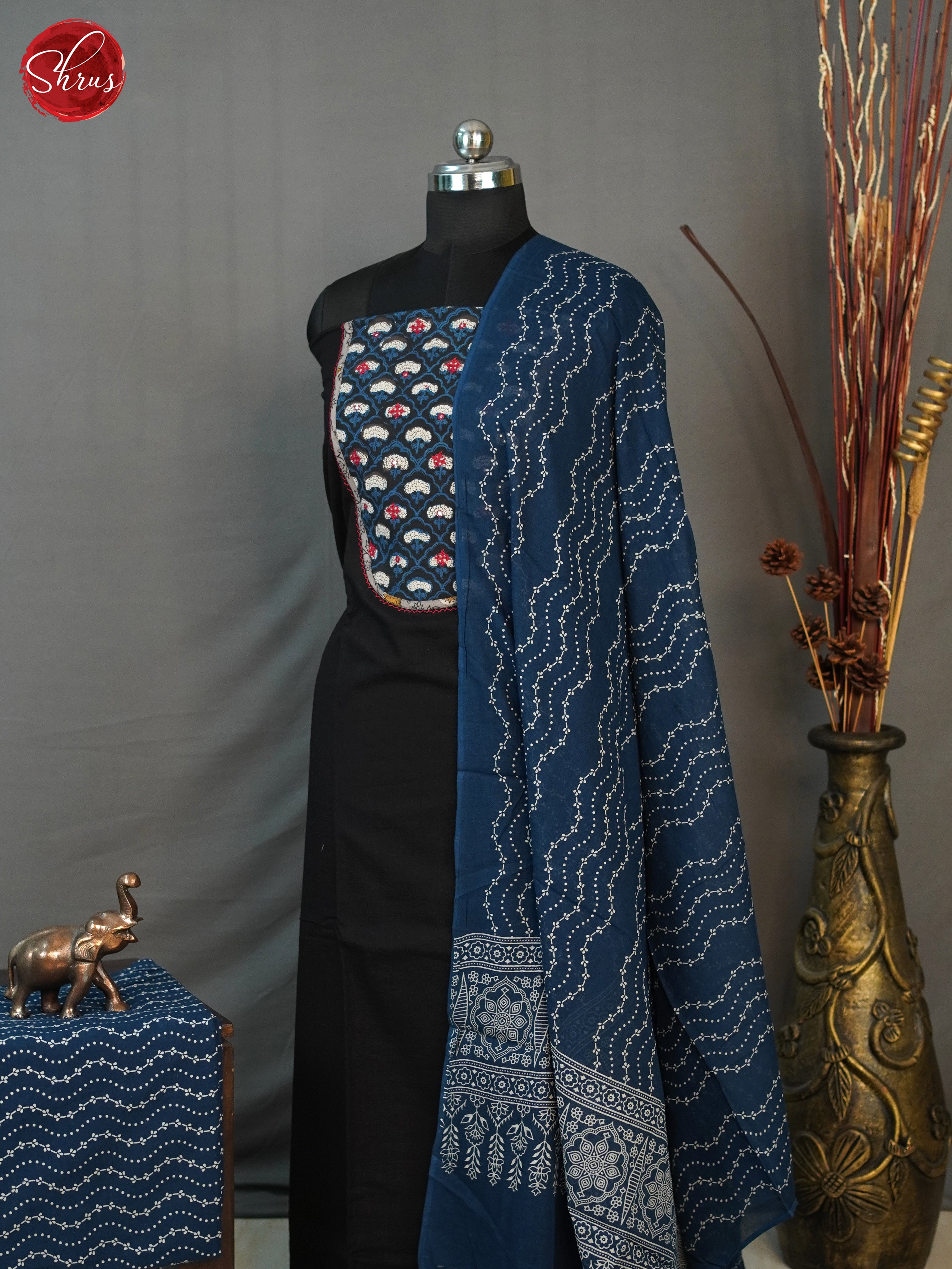 Black & Blue - Cotton salwar - Shop on ShrusEternity.com