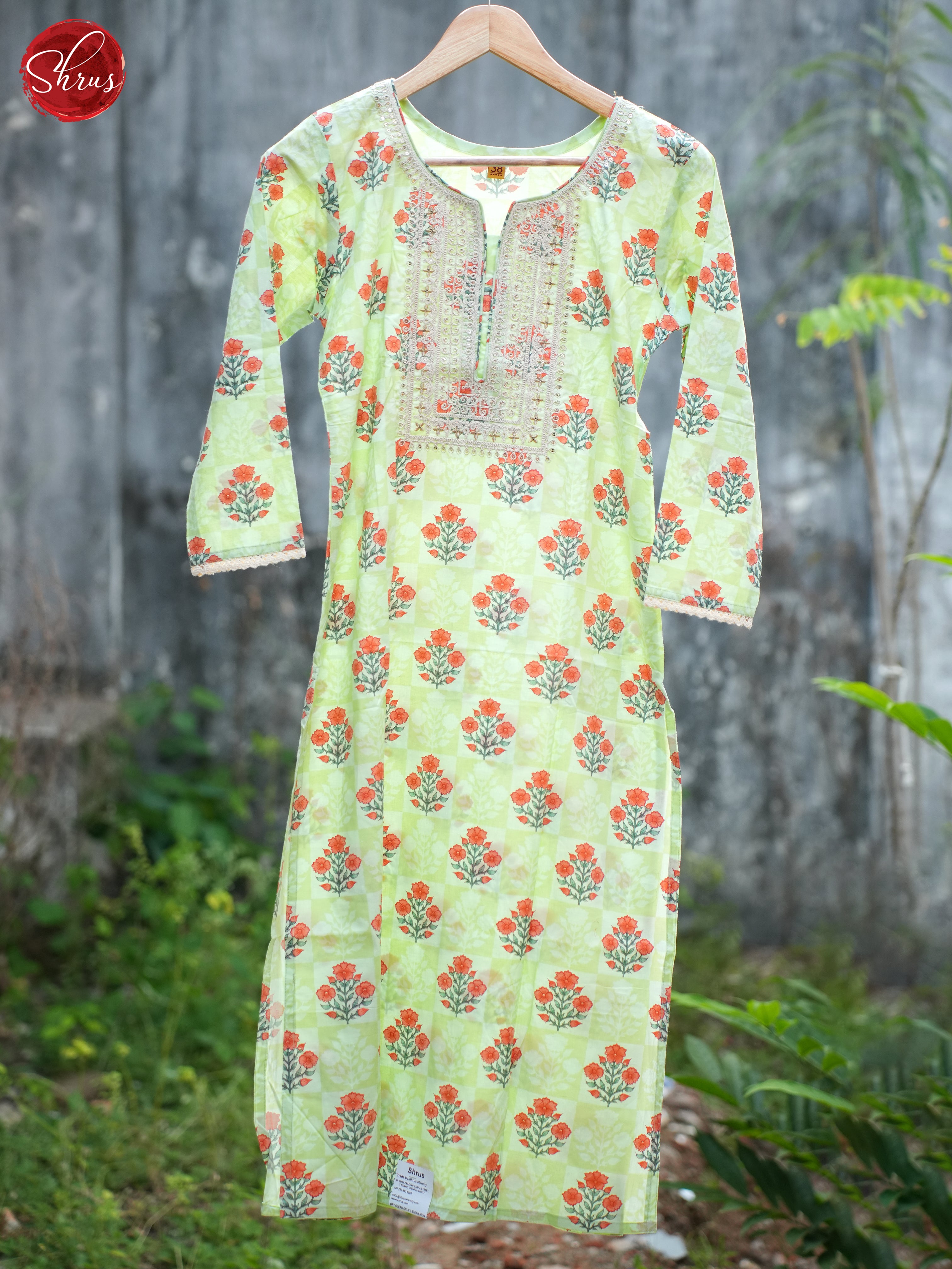 Green- Casual Readymade Kurti - Shop on ShrusEternity.com