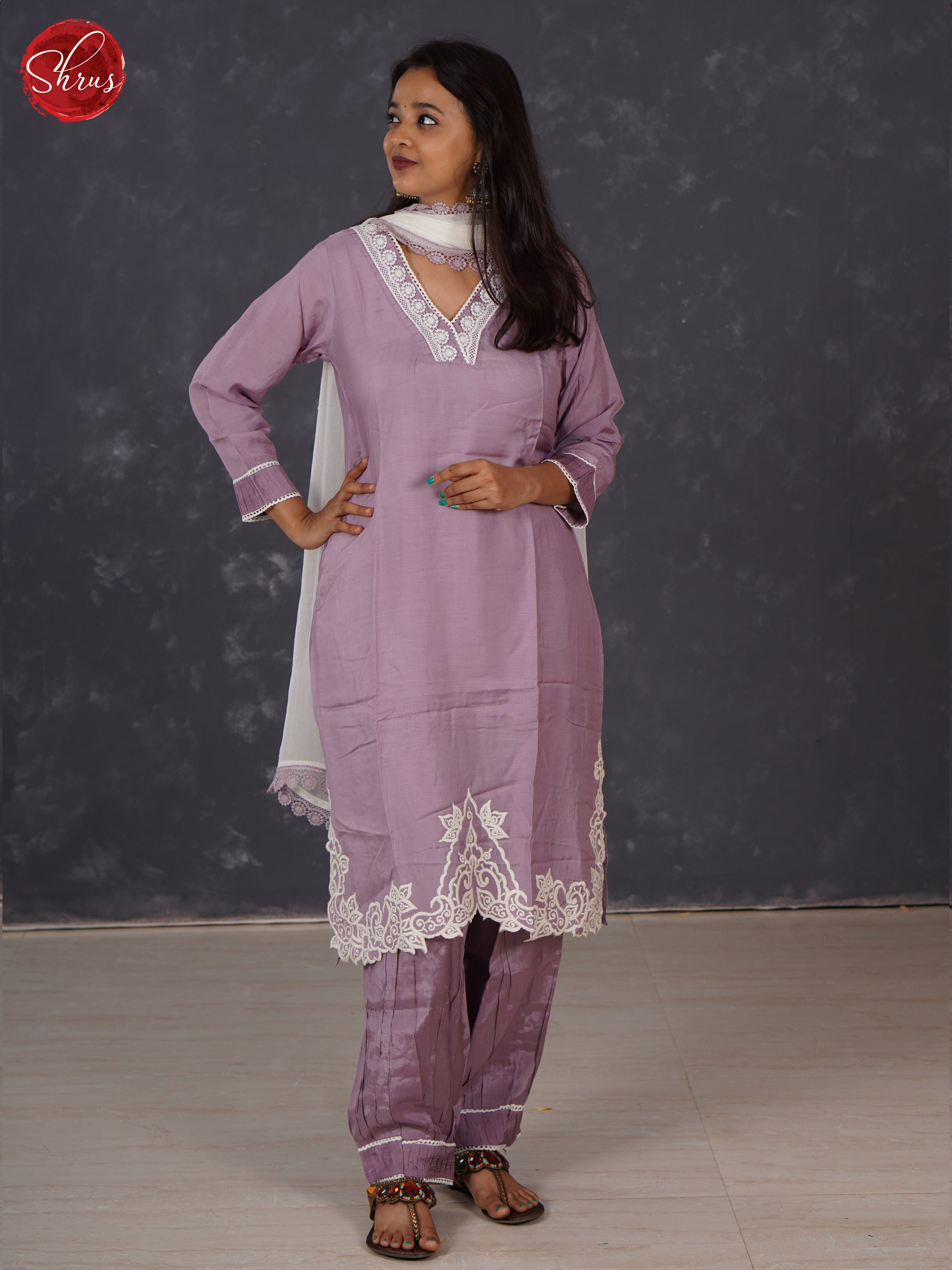Lavender  -3- piece  Readymade Salwar - Shop on ShrusEternity.com