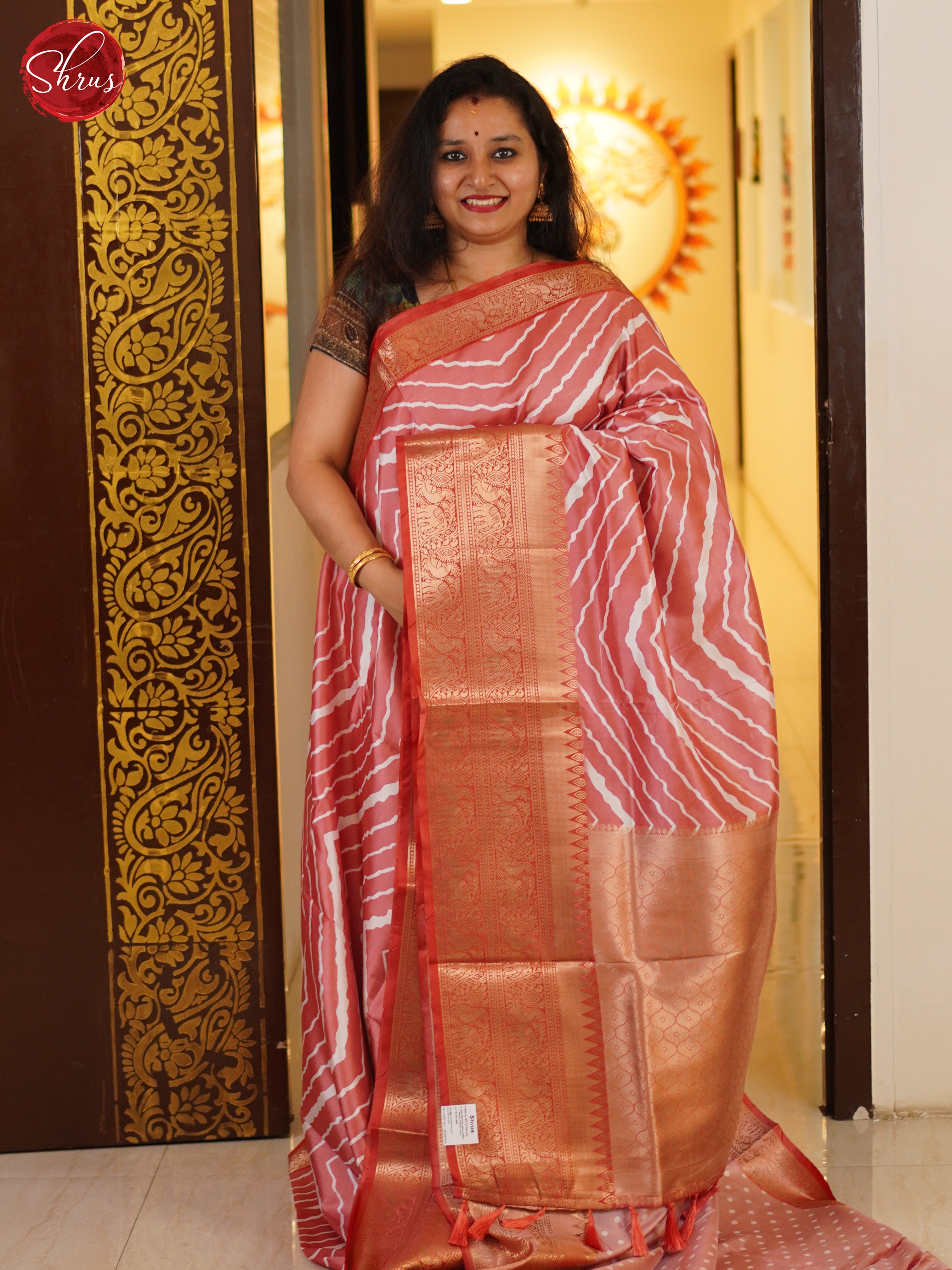 BHS23294 - Semi Dupion Saree - Shop on ShrusEternity.com