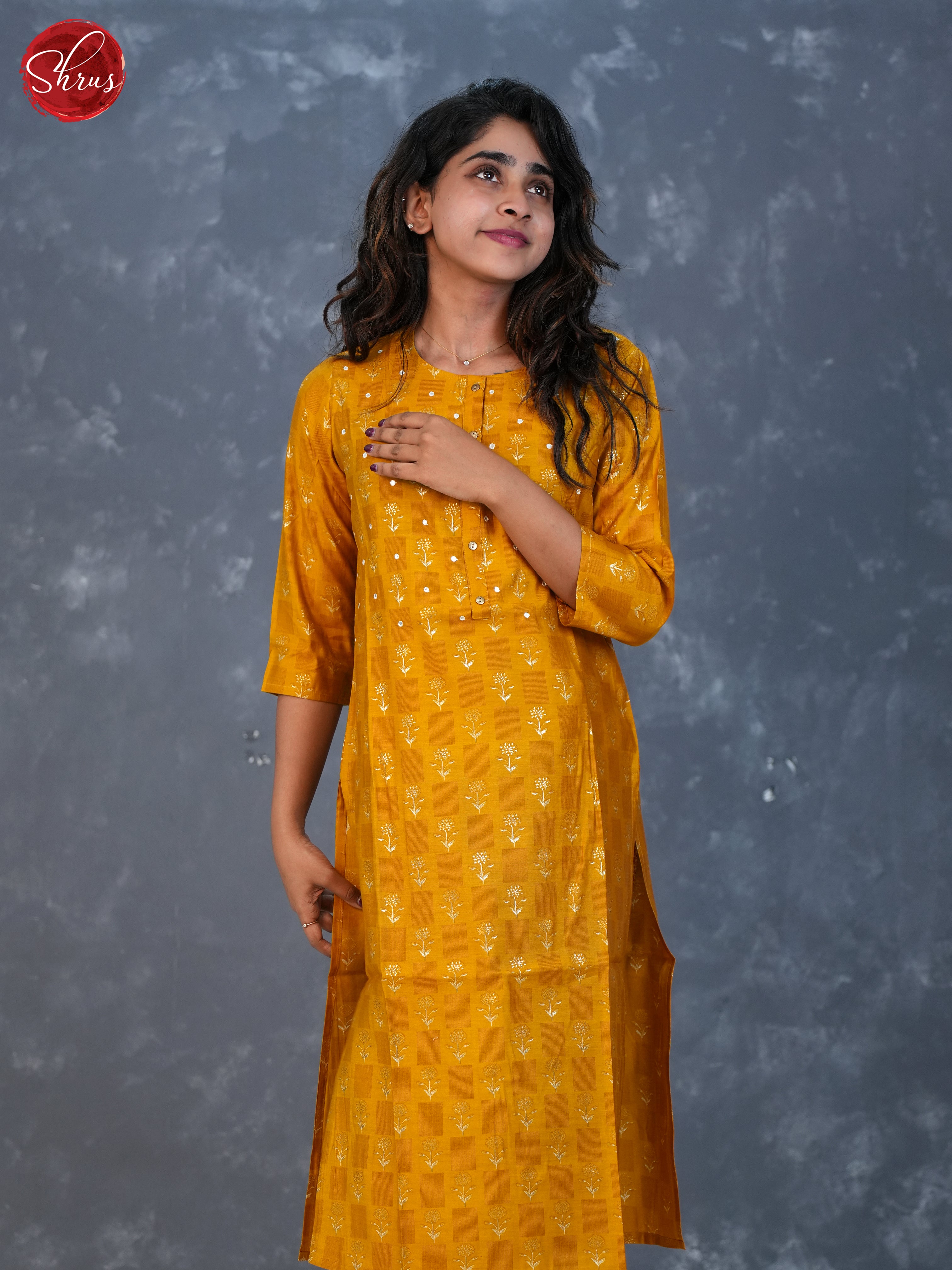 Mustard - Printed 2pc Readymade Salwar Suits - Shop on ShrusEternity.com