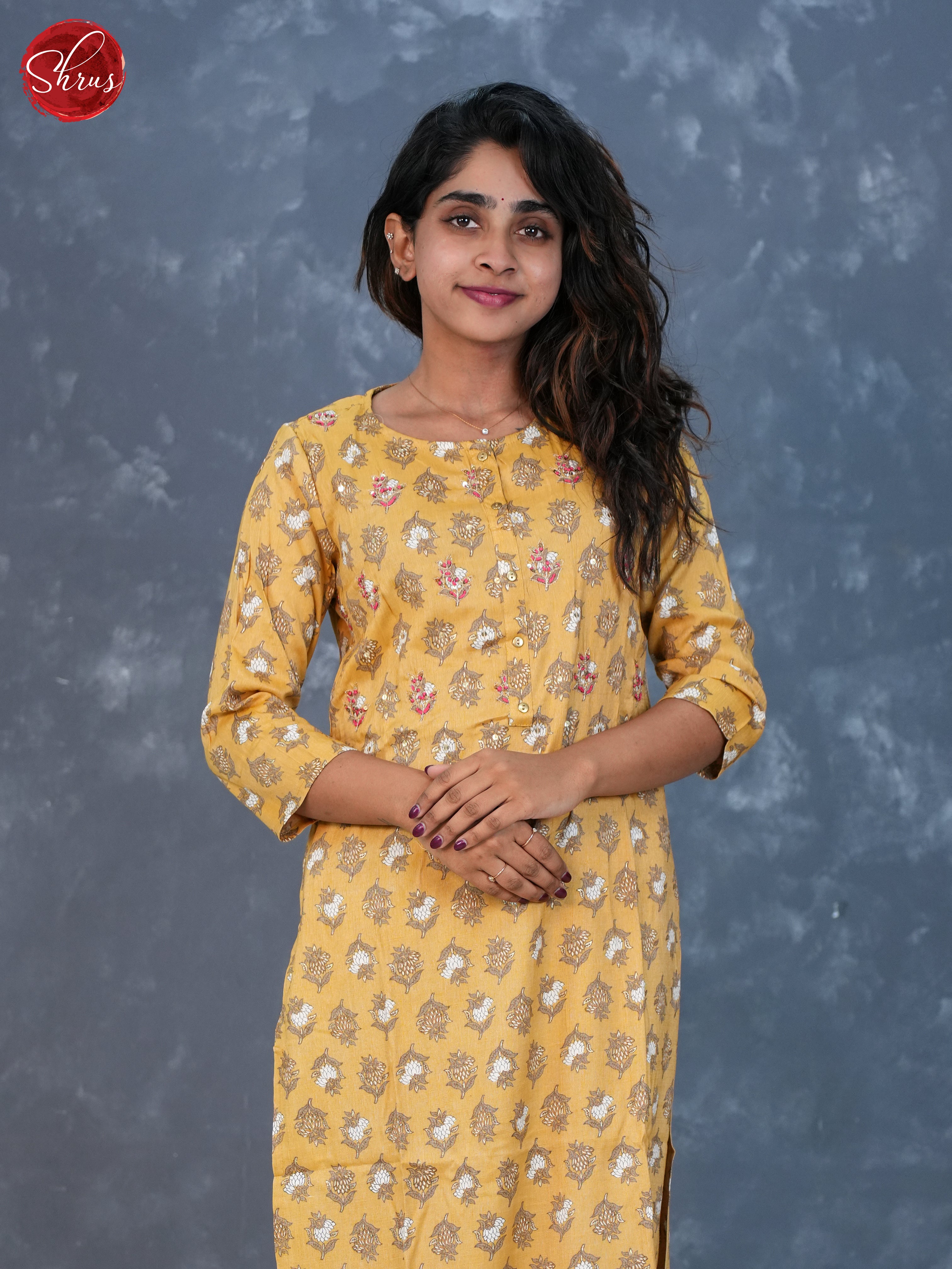 Yellow - Printed 2pc Readymade Salwar Suits - Shop on ShrusEternity.com