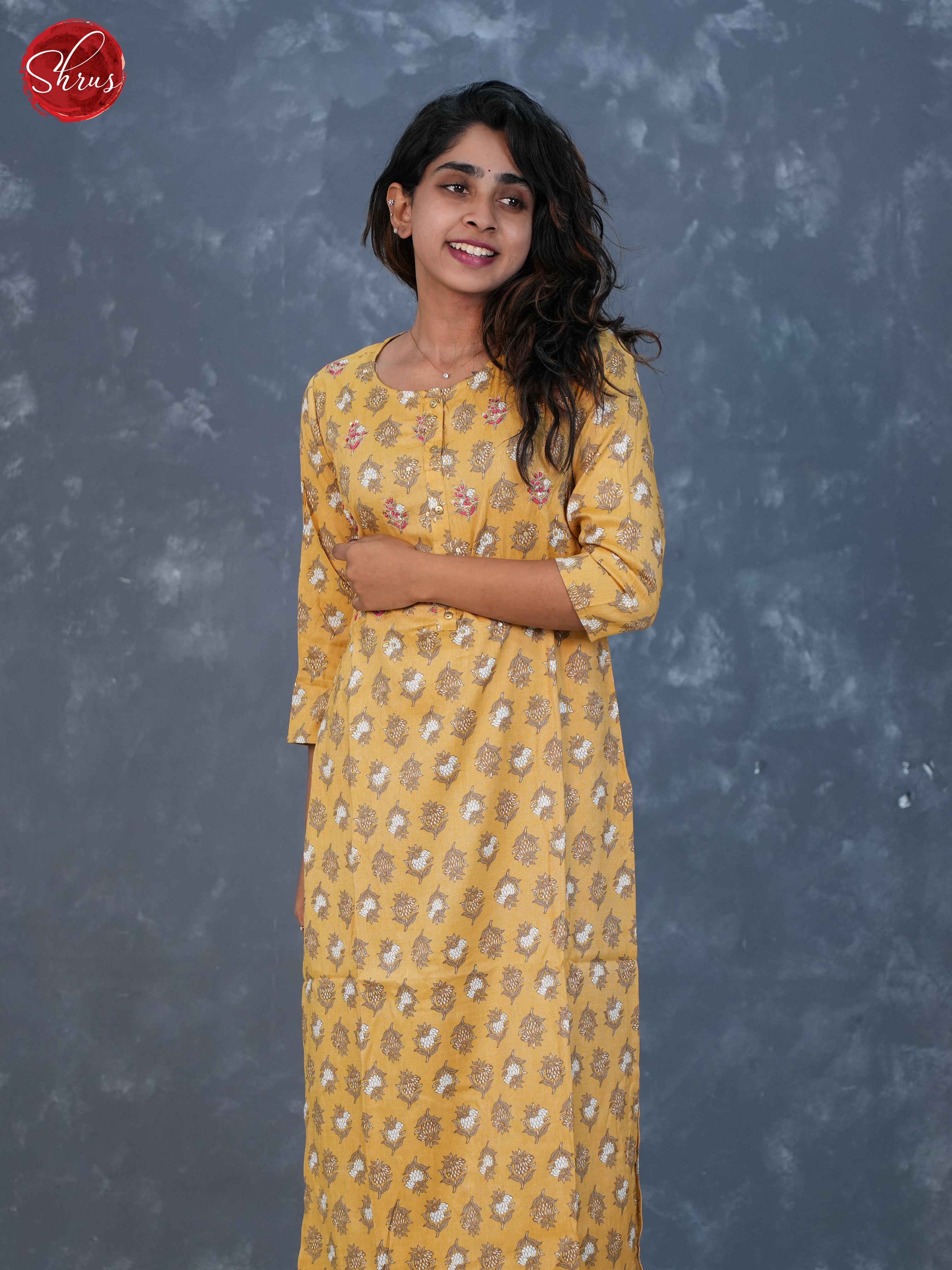 Yellow - Printed 2pc Readymade Salwar Suits - Shop on ShrusEternity.com