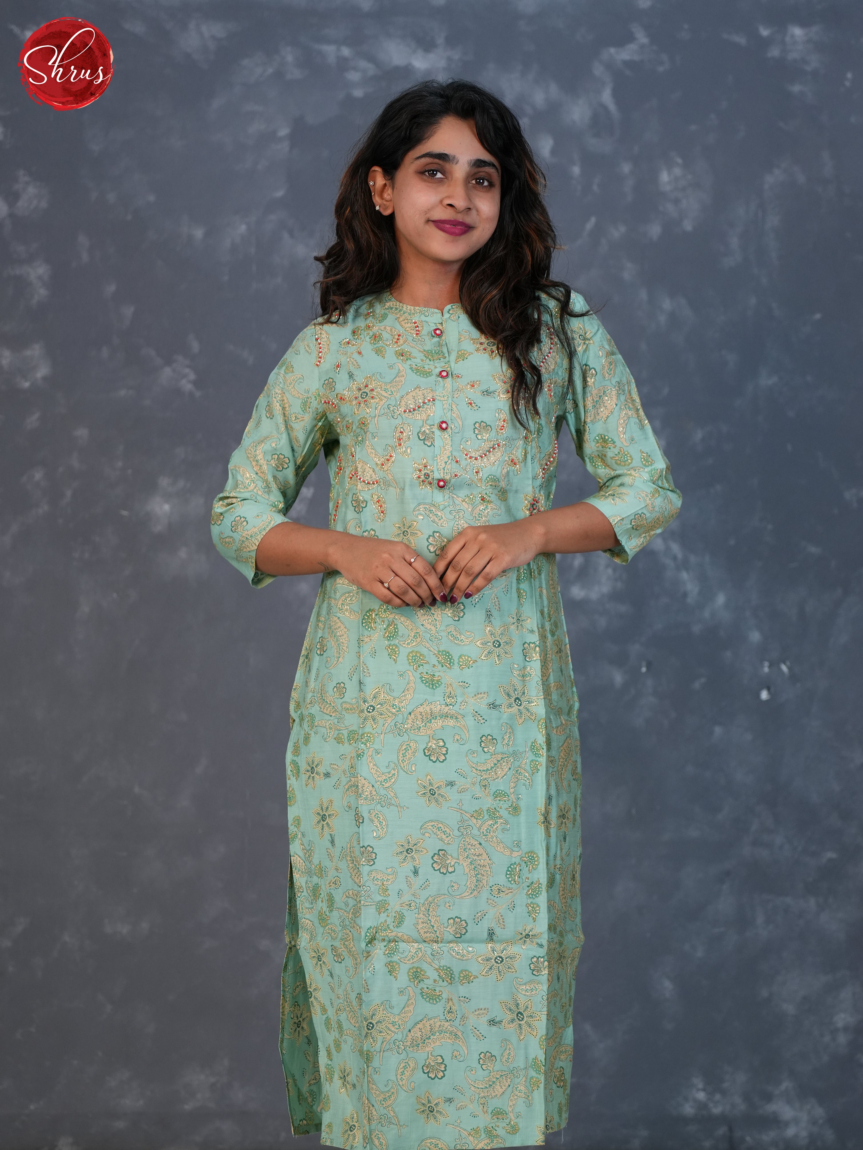 Green  - Cotton printed 2pc Readymade Salwar Suits - Shop on ShrusEternity.com