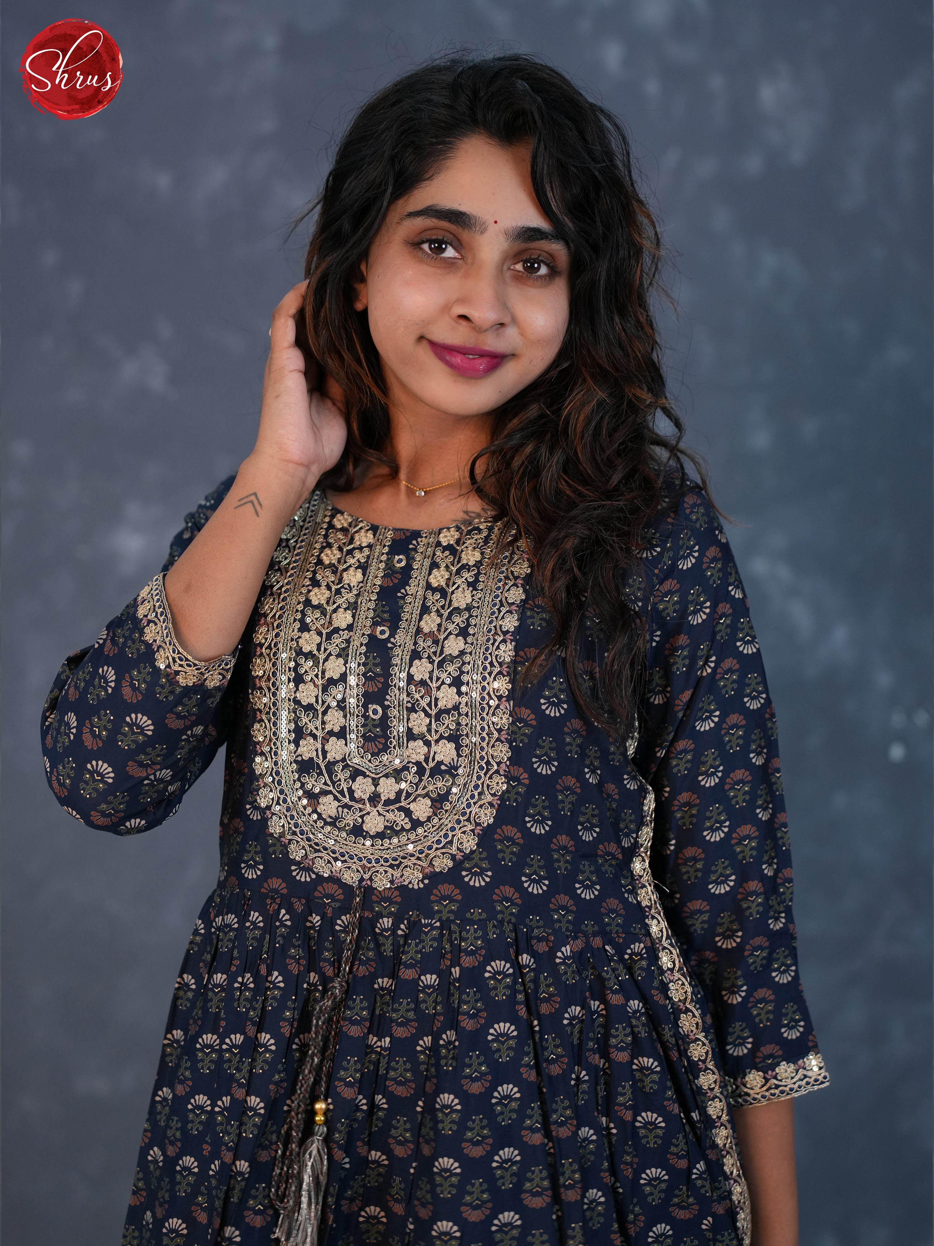 Blue - Readymade Kurti - Shop on ShrusEternity.com