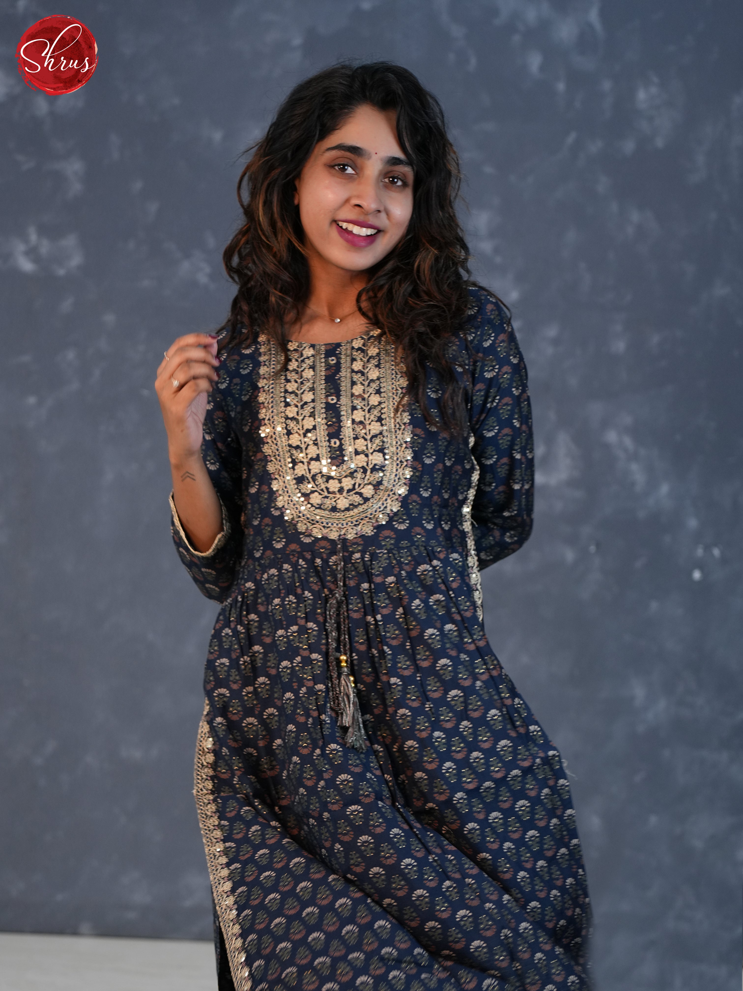 Blue - Readymade Kurti - Shop on ShrusEternity.com