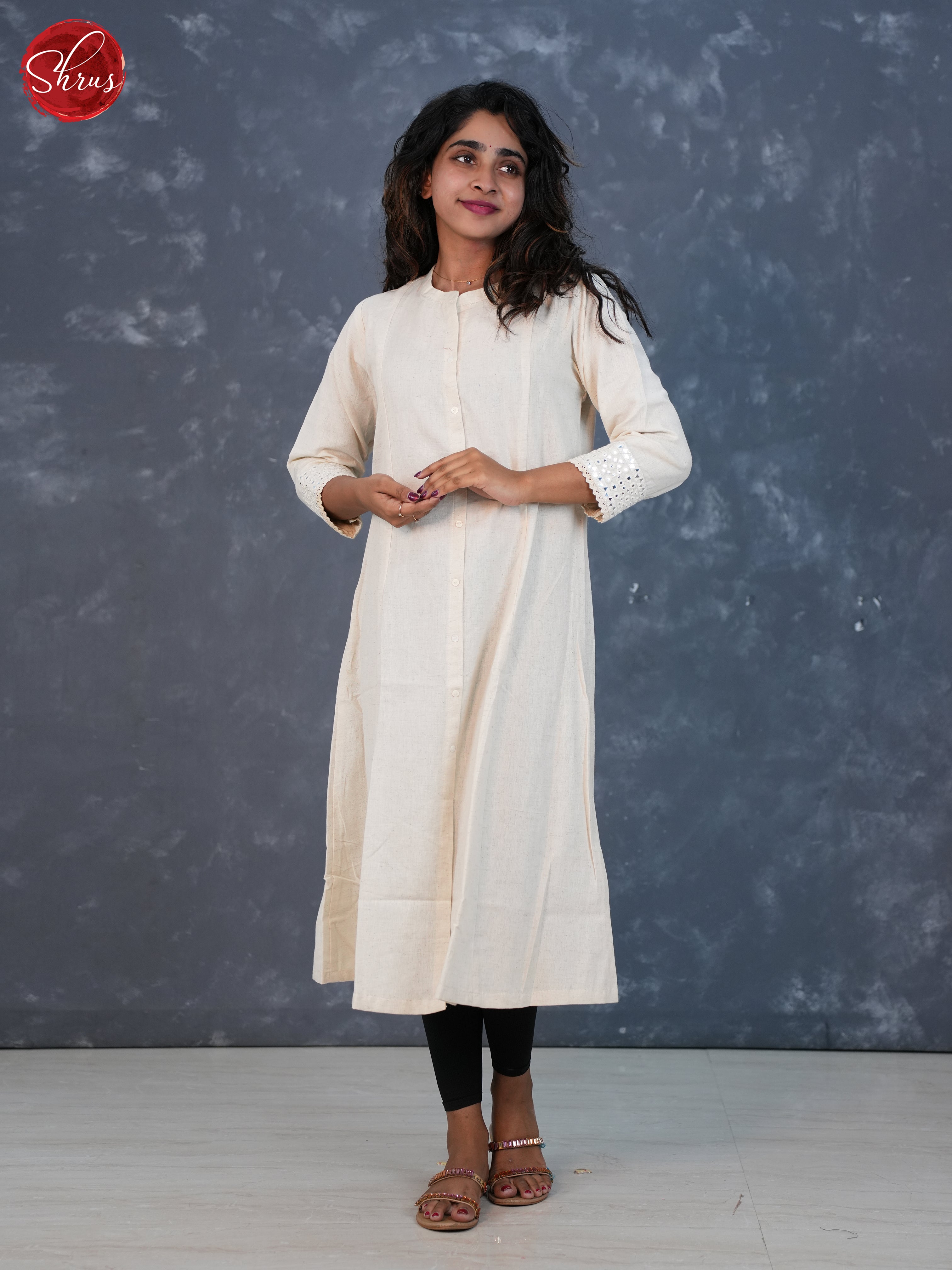 White- Readymade Kurti - Shop on ShrusEternity.com