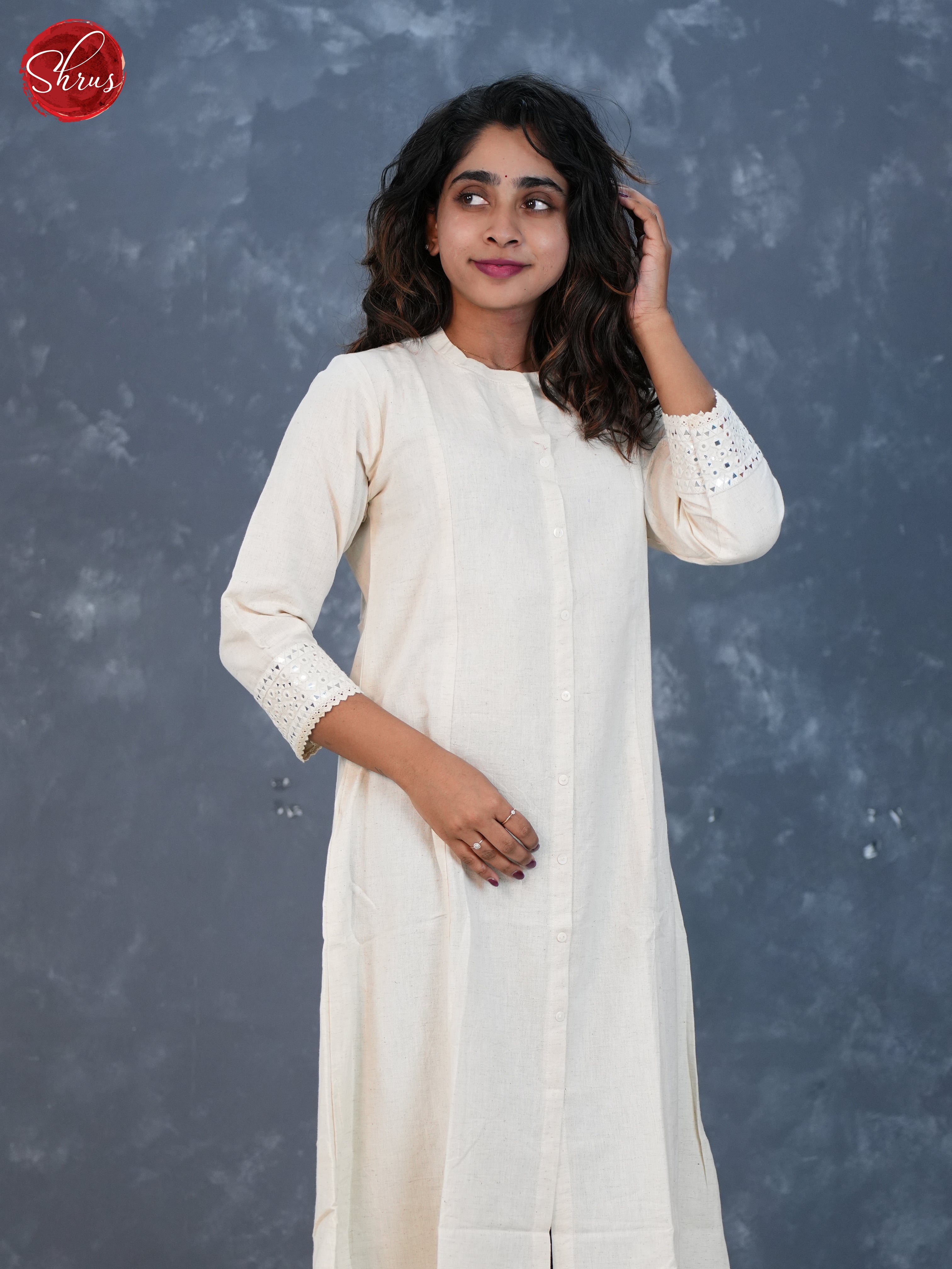 White- Readymade Kurti - Shop on ShrusEternity.com