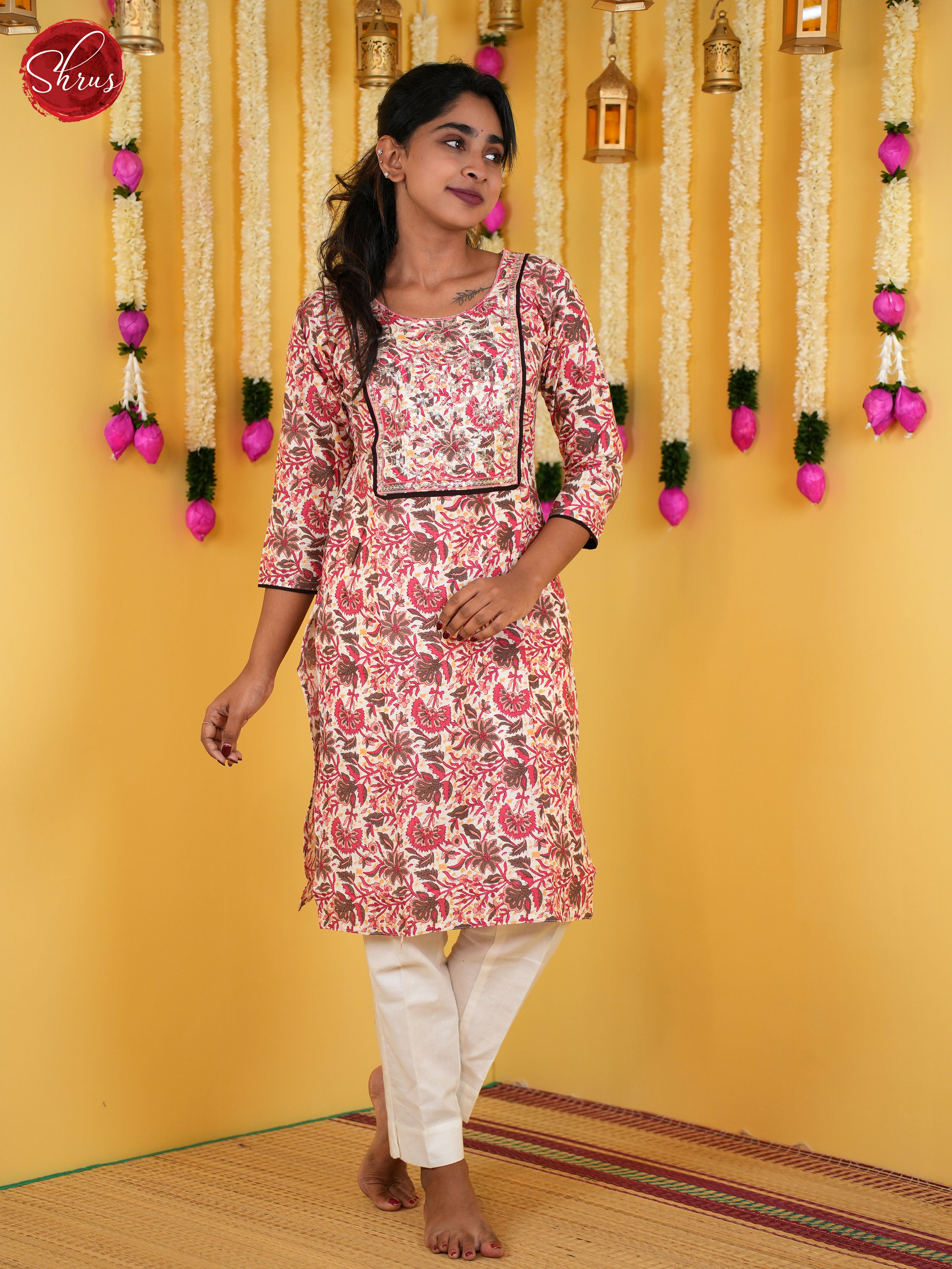 Cream & Pink -Readymade Suits - Shop on ShrusEternity.com