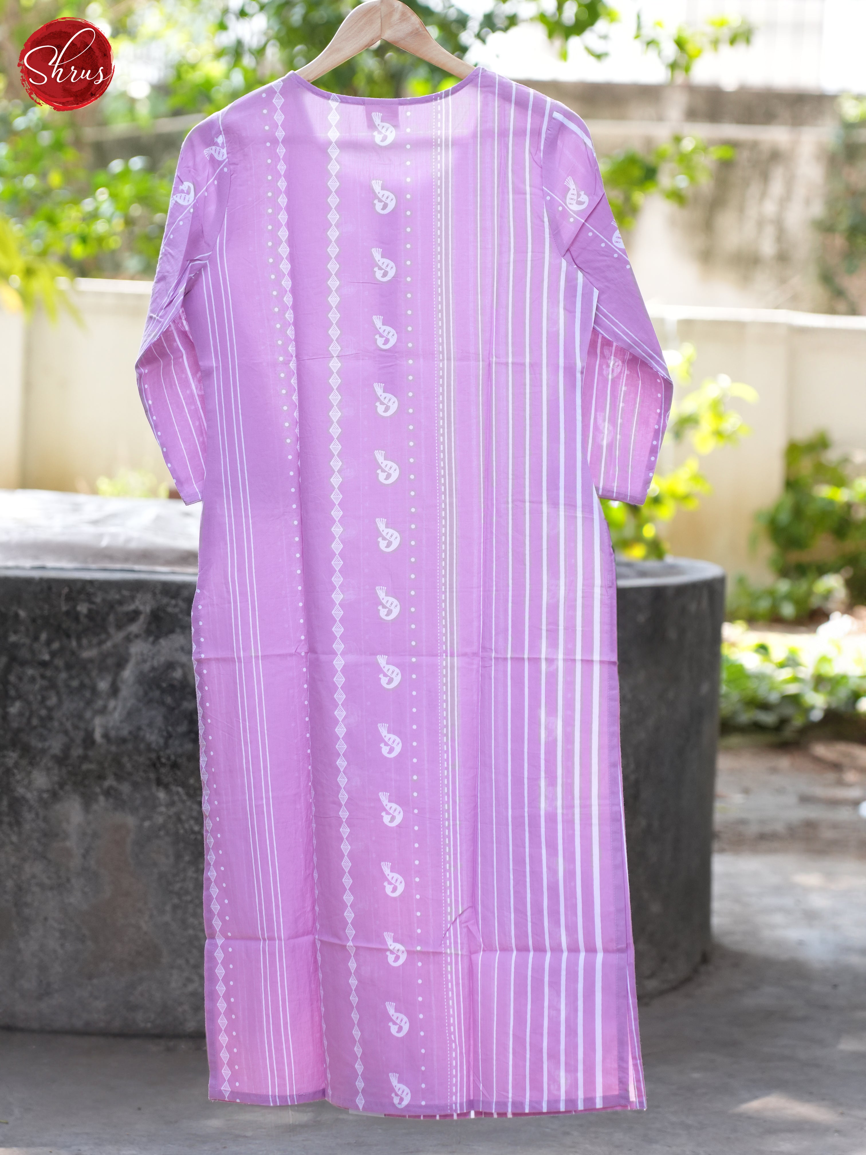 Pink - ReadymadeKurti with thread woven pattern - Shop on ShrusEternity.com