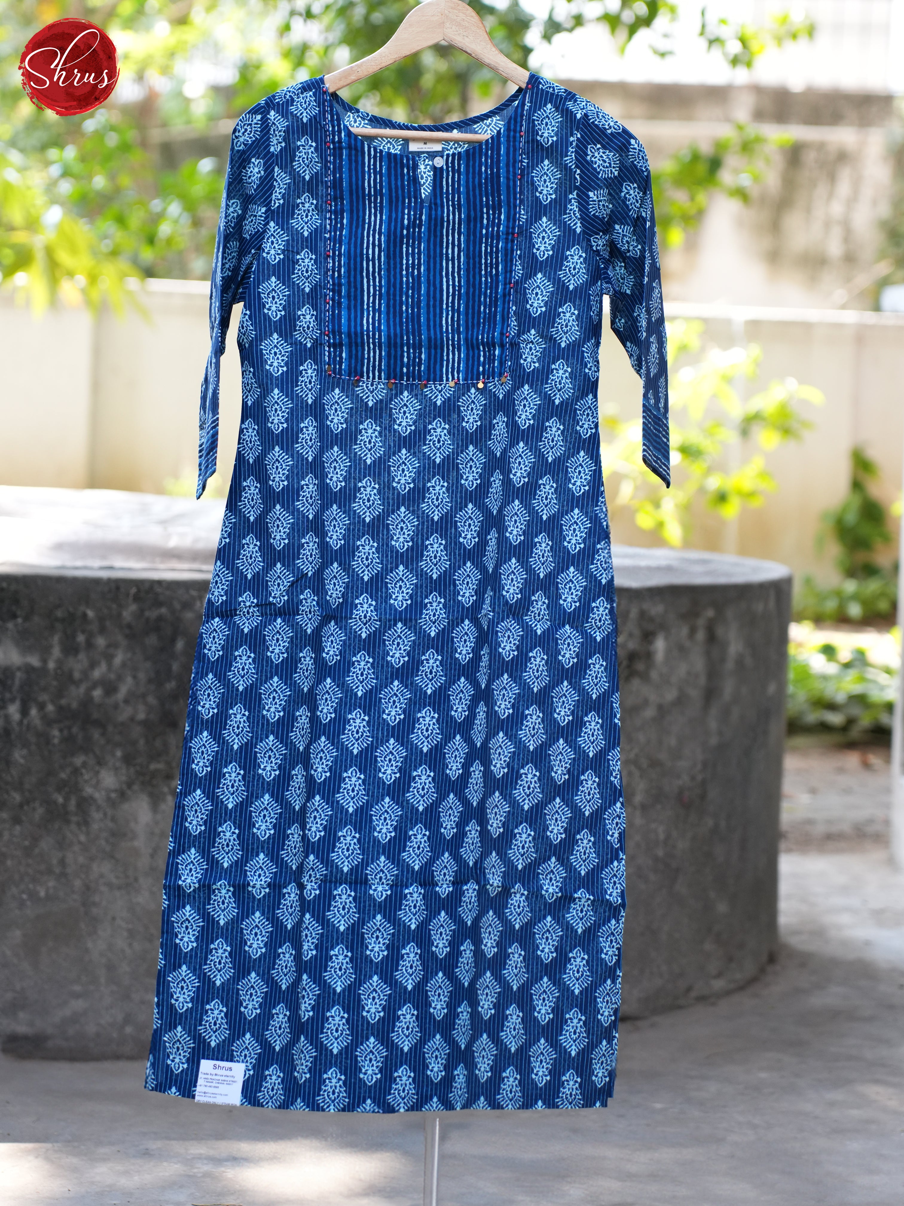 Blue  - Readymade Kurti - Shop on ShrusEternity.com