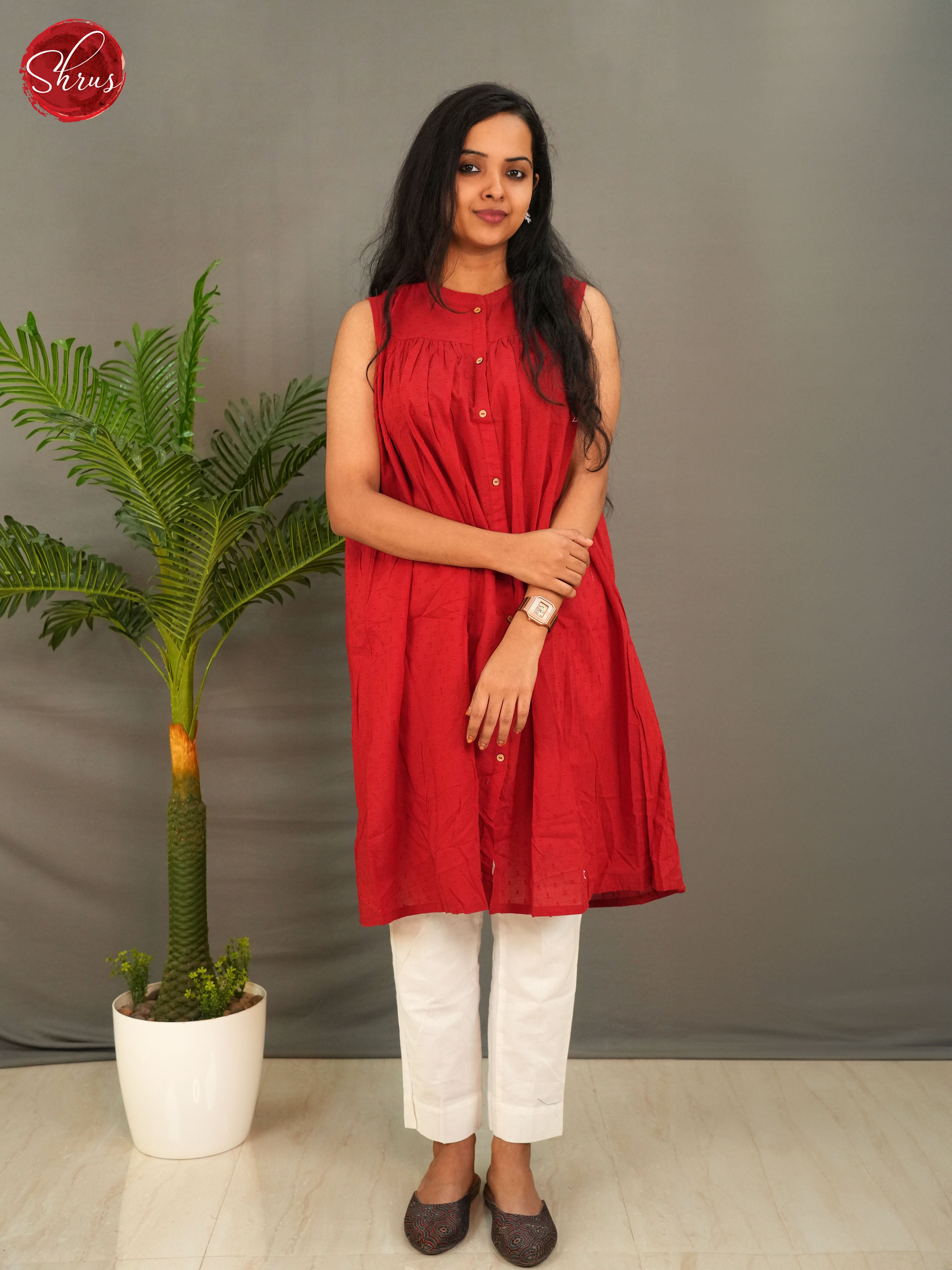 Red - Readymade Kurti - Shop on ShrusEternity.com