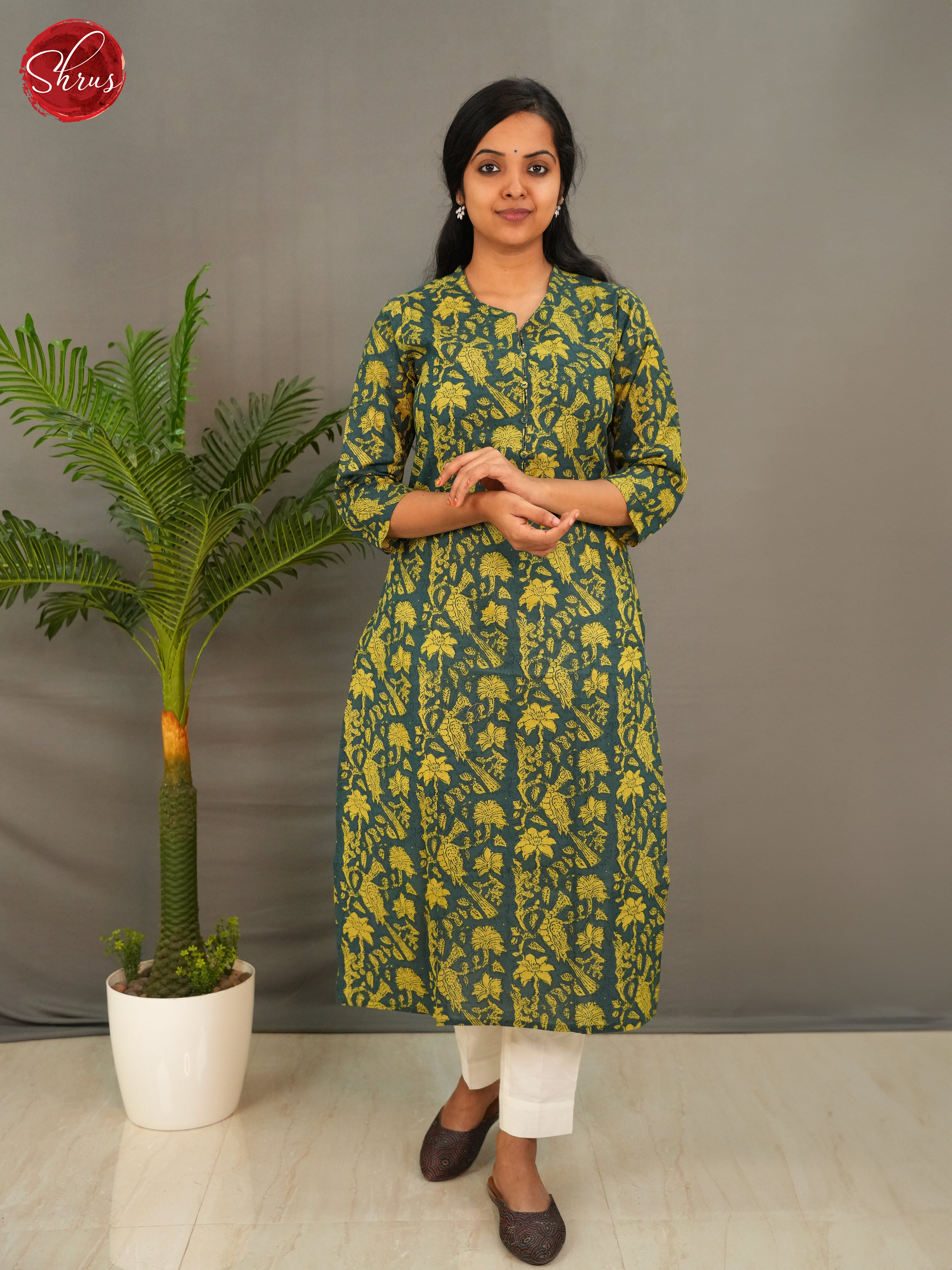 Green - Readymade Kurti - Shop on ShrusEternity.com