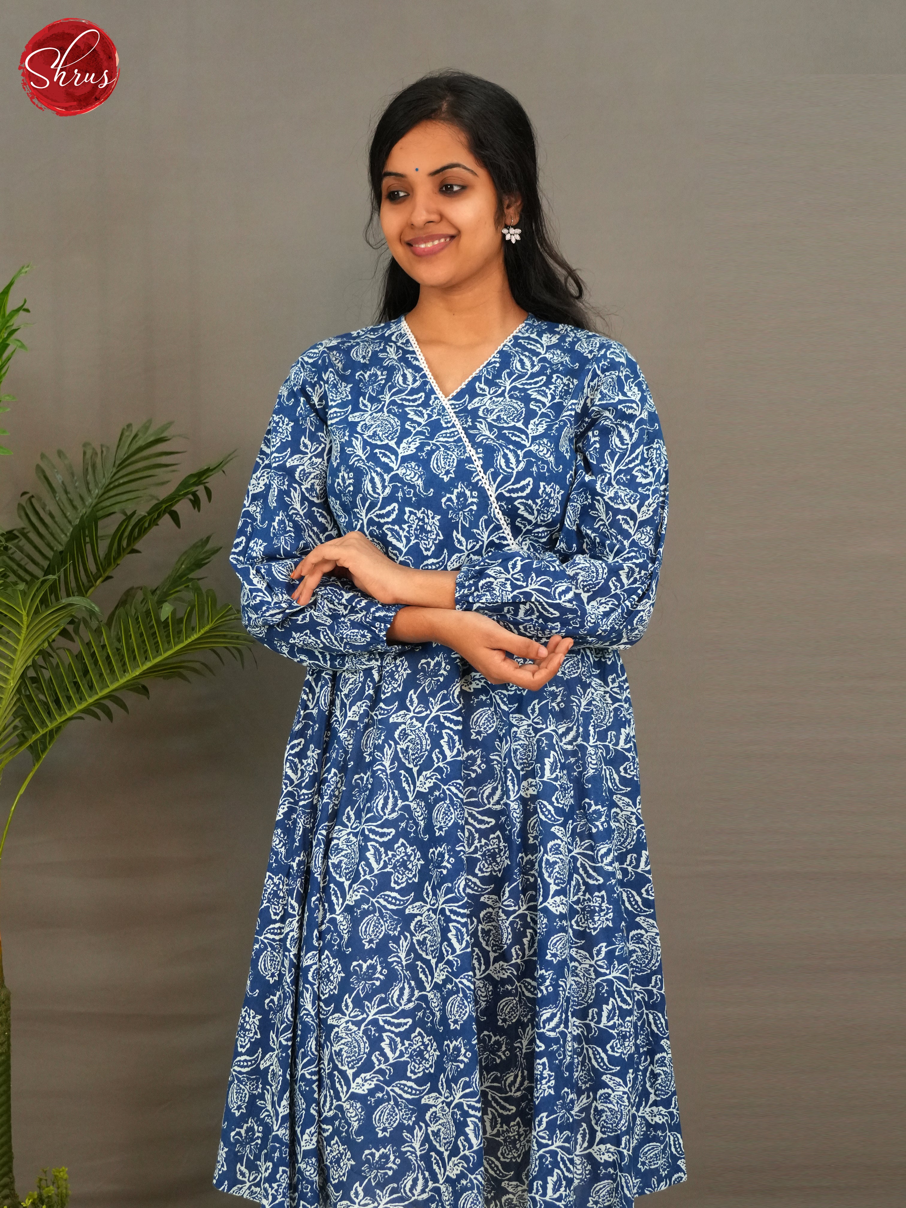 Blue - Readymade kurti - Shop on ShrusEternity.com