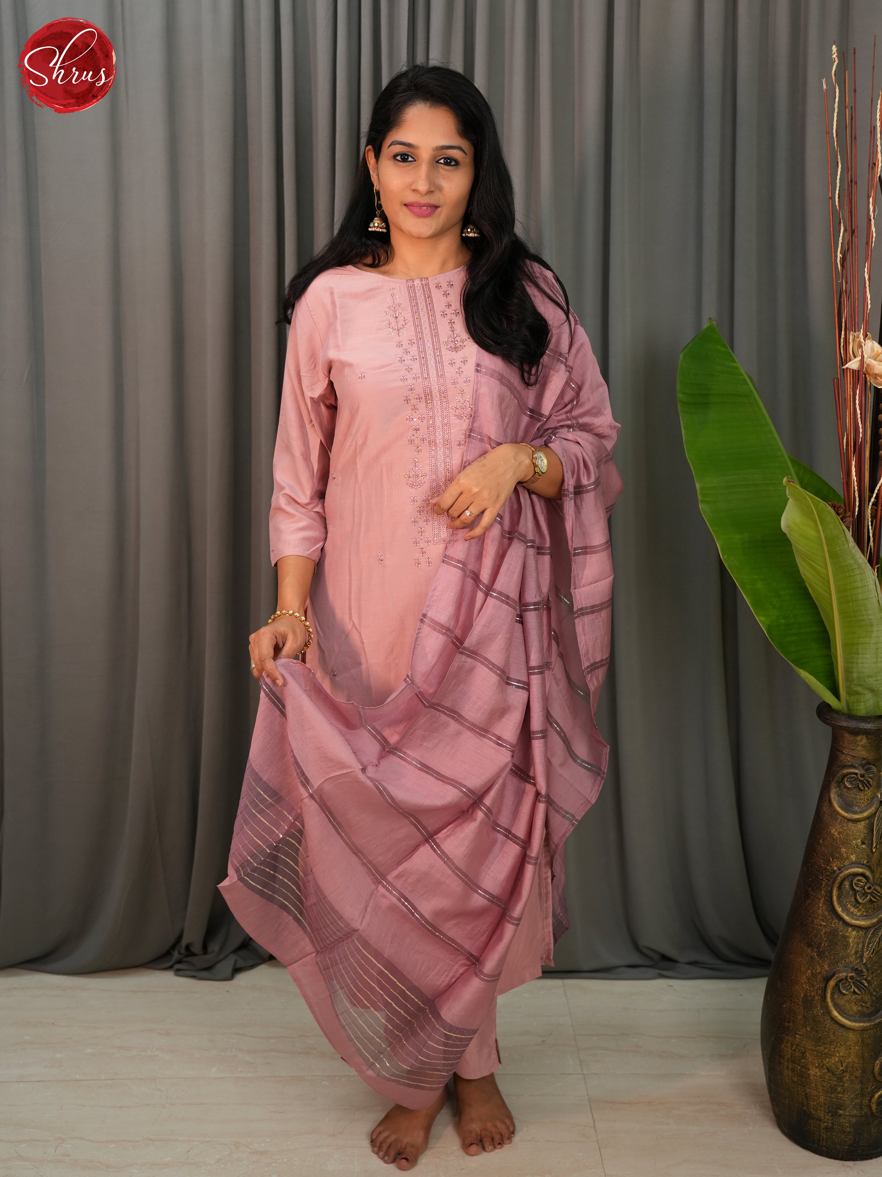 Onion pink - Embroidered 3pc Readymade Suits - Shop on ShrusEternity.com