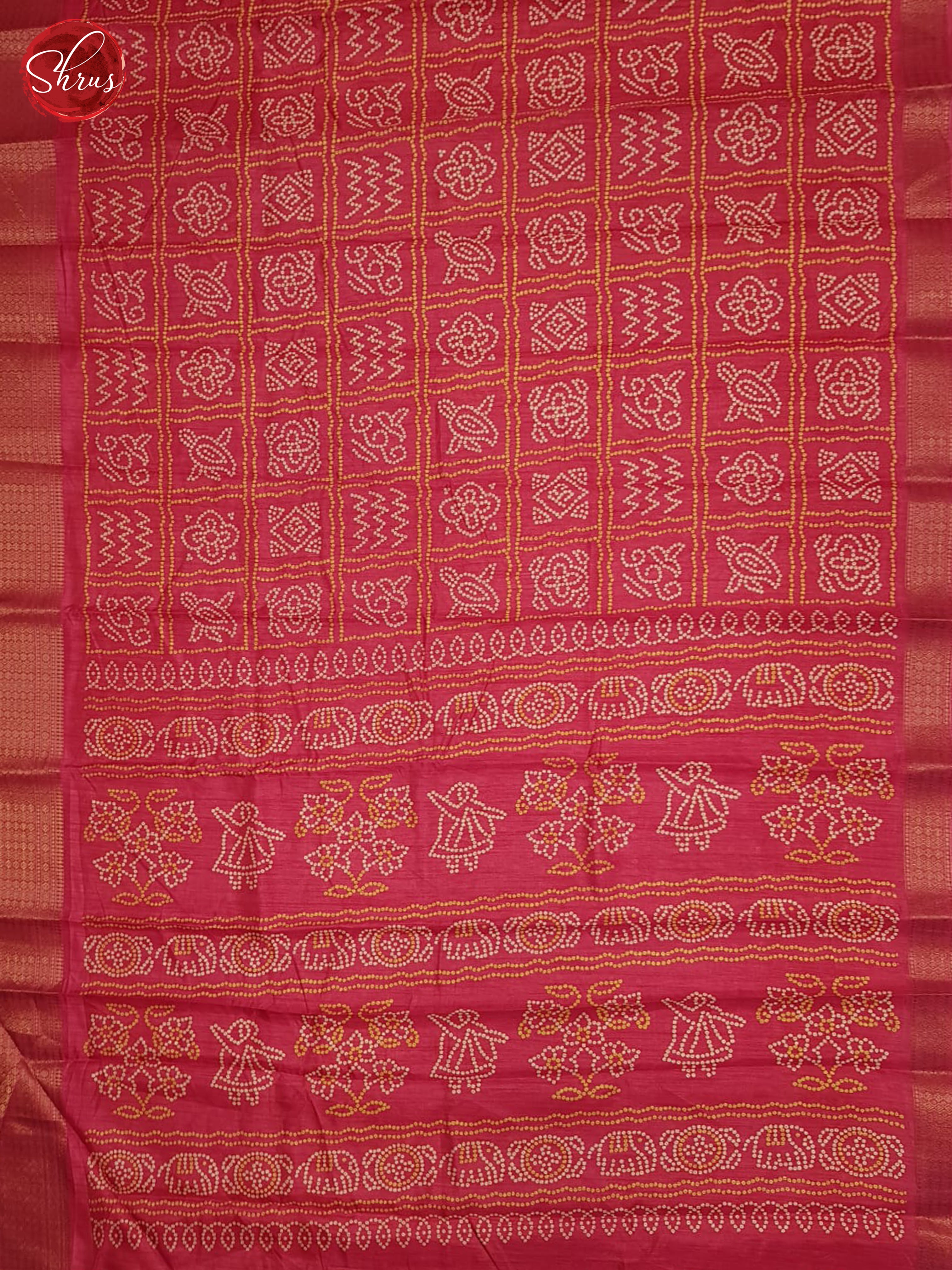 Pink(single toe)-Semi crepe saree - Shop on ShrusEternity.com