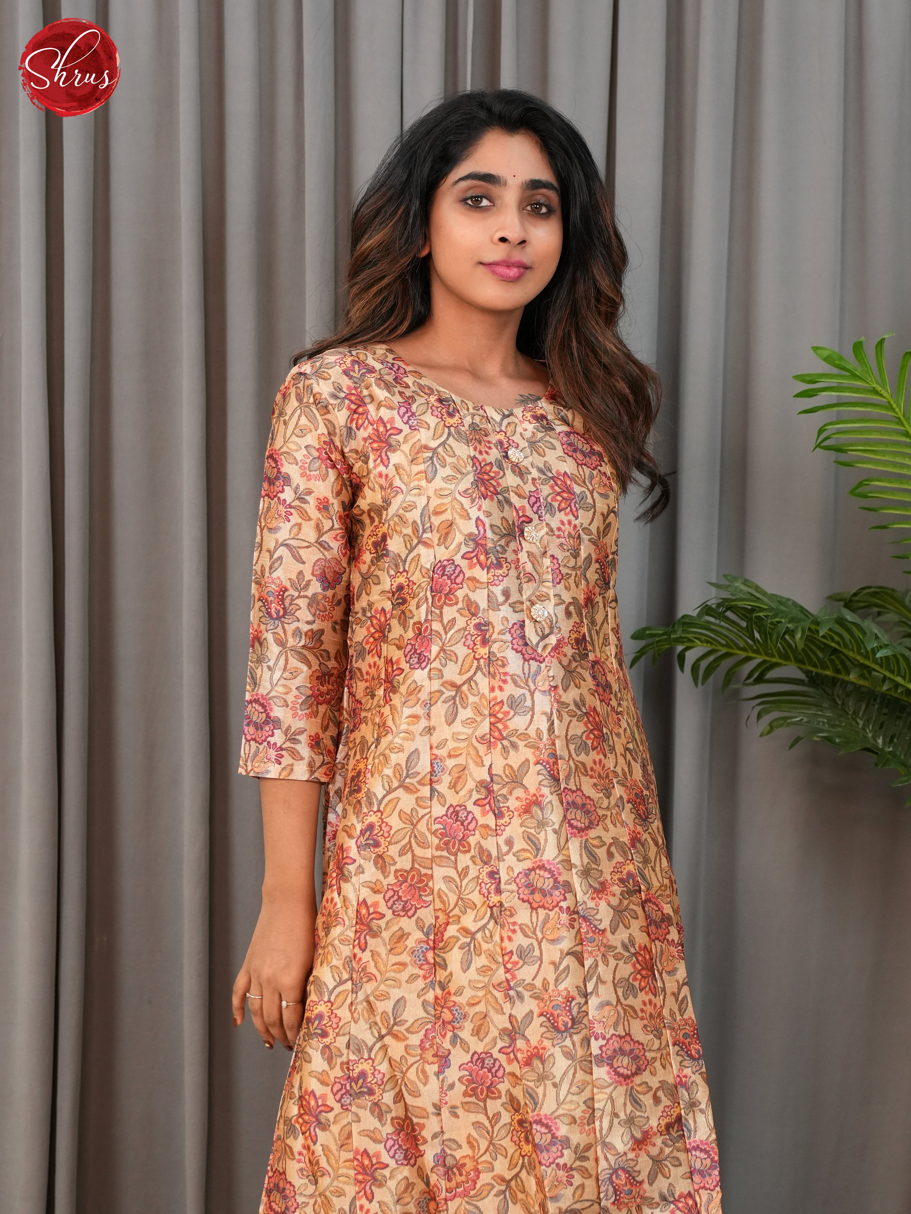 Beige-Readymade Kurti - Shop on ShrusEternity.com